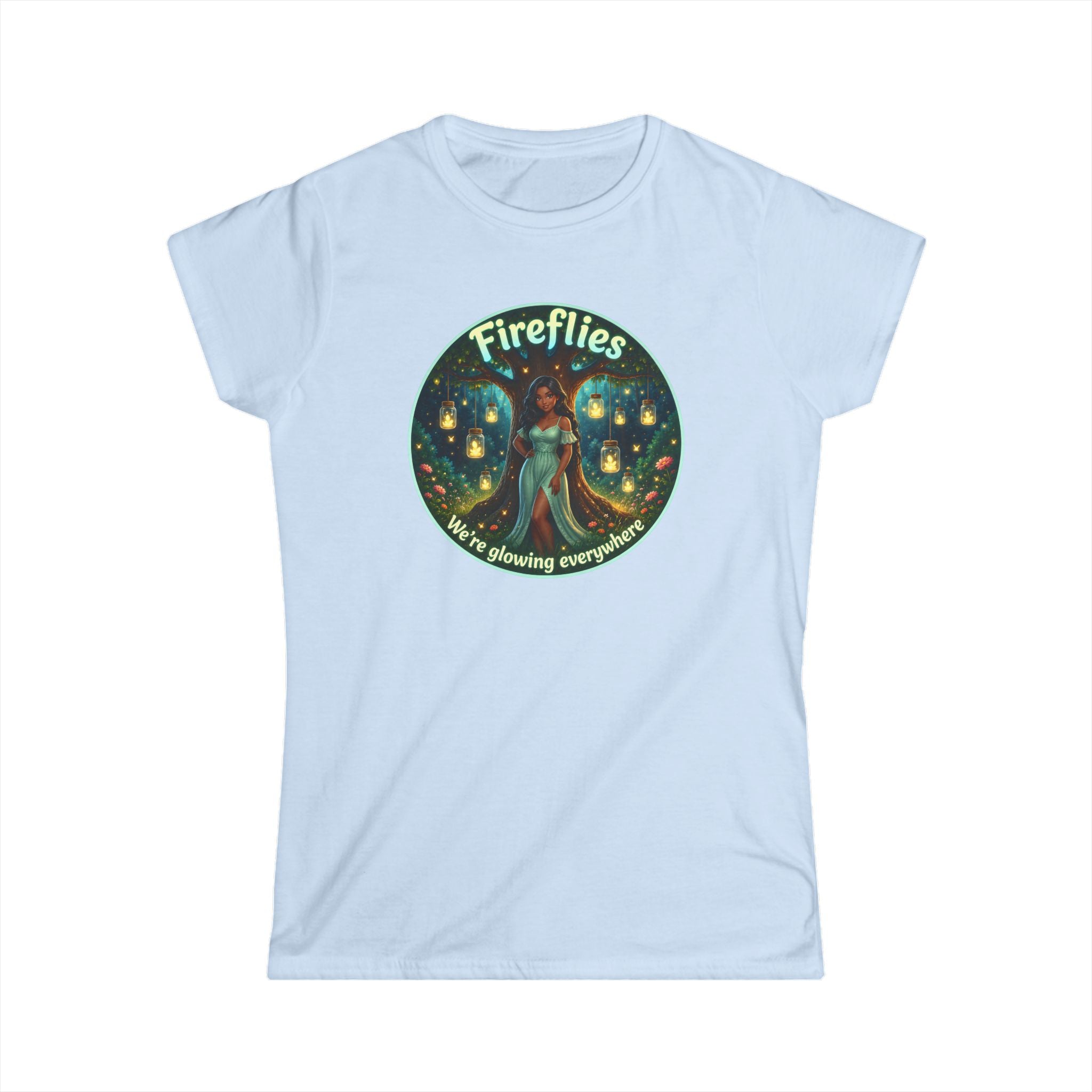 Fireflies Graphic Tee — "Fireflies" Nature Glow Women's T-Shirt