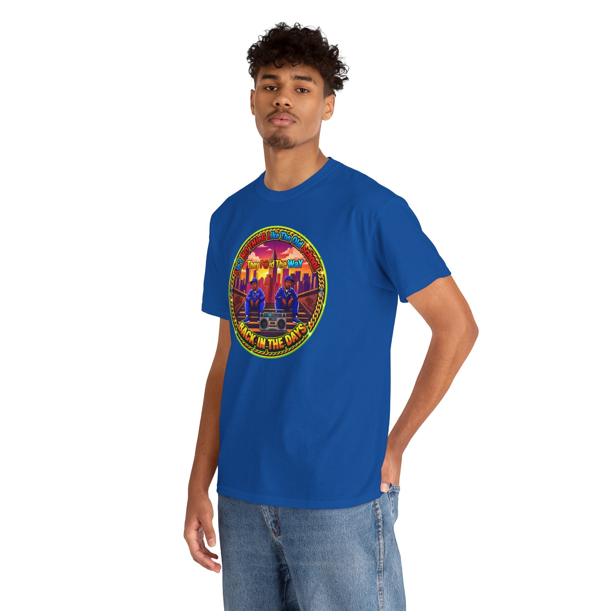 T-Shirt — Retro Sunset 'Aint No Thing Like The Old School' Graphic Tee
