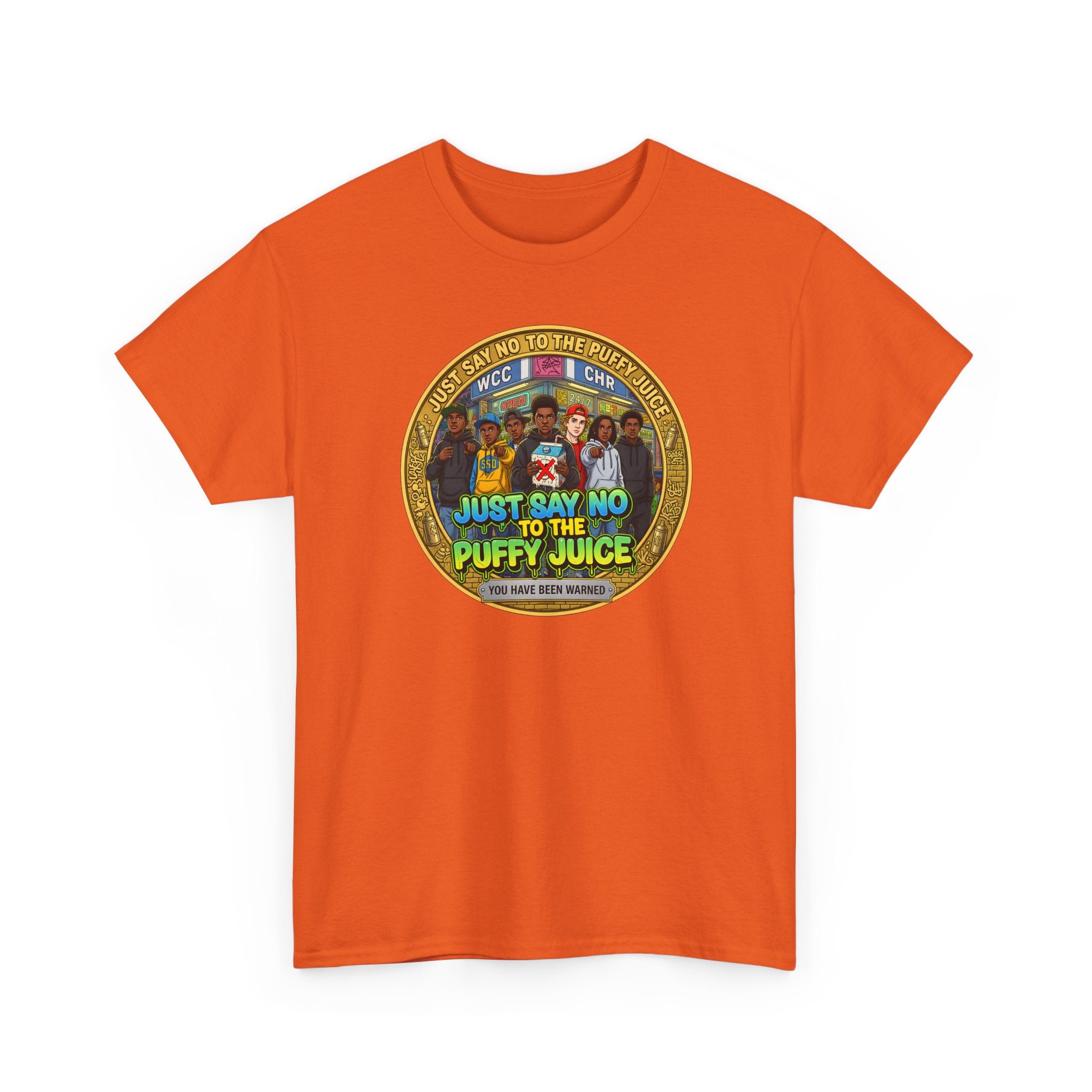 T-Shirt — "Just Say No to the Puffy Juice" Retro Anti-Vape Graphic Tee