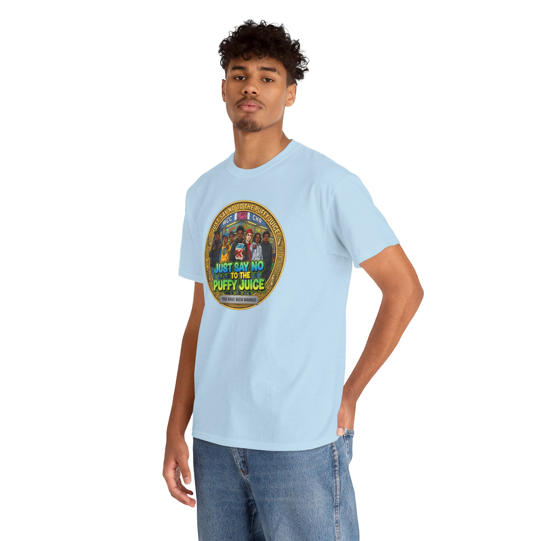 T-Shirt — "Just Say No to the Puffy Juice" Retro Anti-Vape Graphic Tee