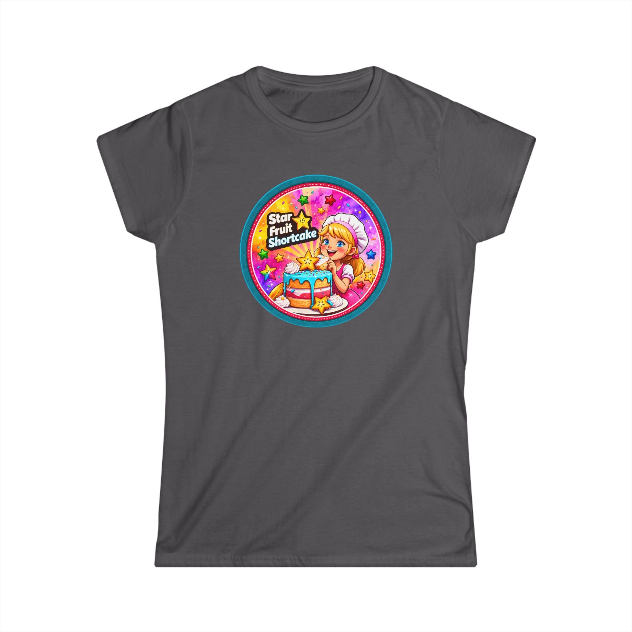 "Star Fruit Shortcake" Women's Tee — Cute Retro Dessert Graphic Shirt