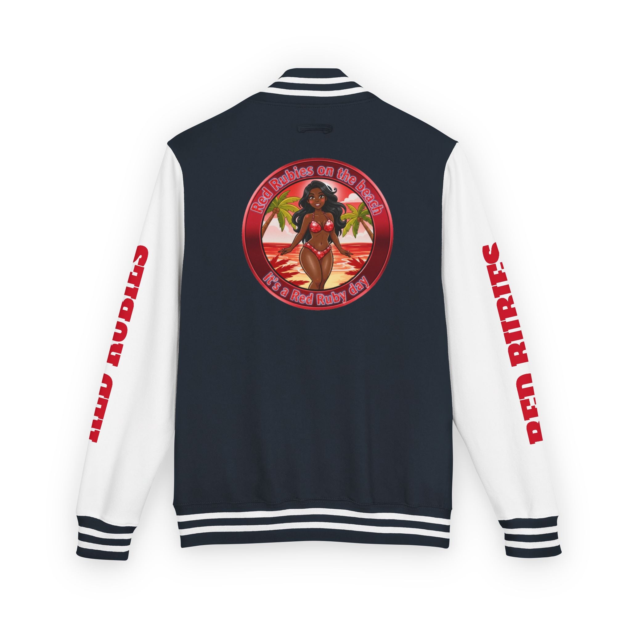 Letter Us- " It's A Rubie Day"-Retro Island Pinup Red & White