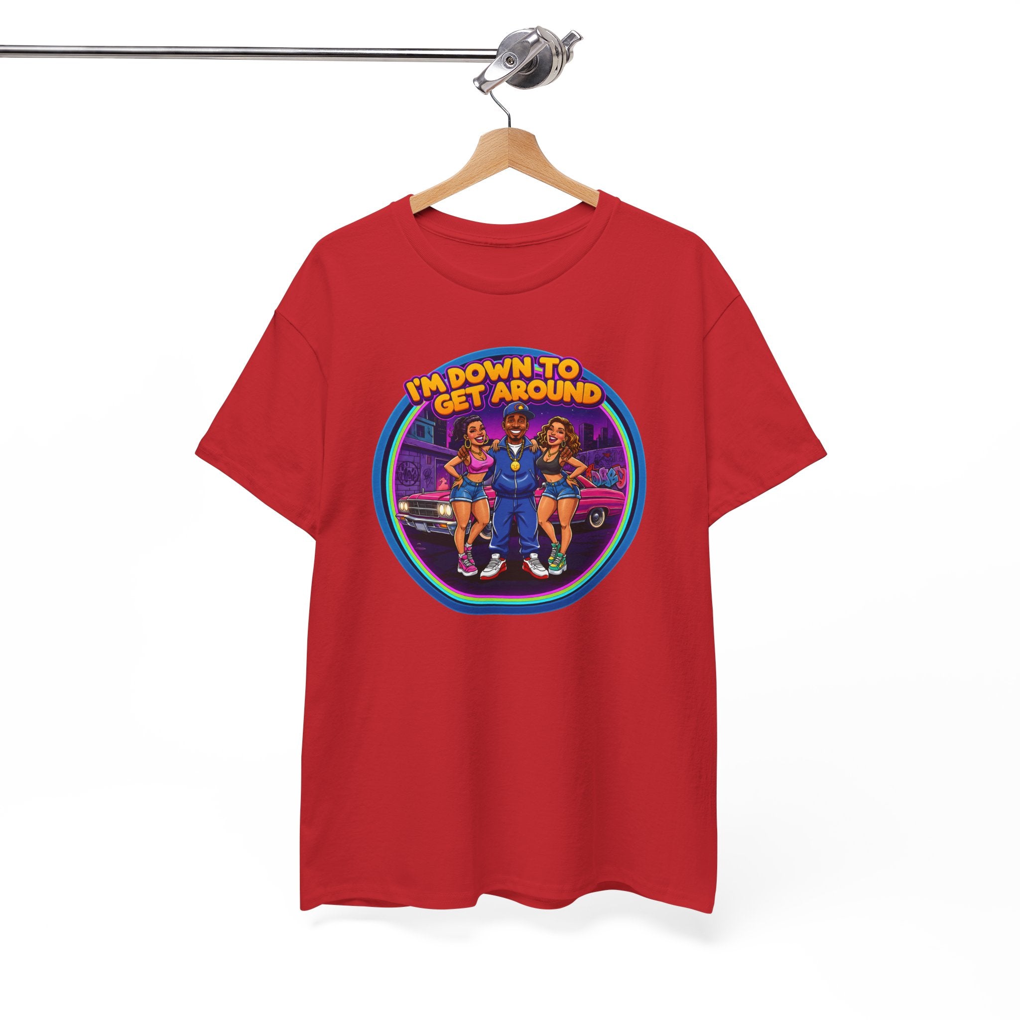T-Shirt — 'I'm Down to Get Around' Retro Skate Crew Graphic Tee