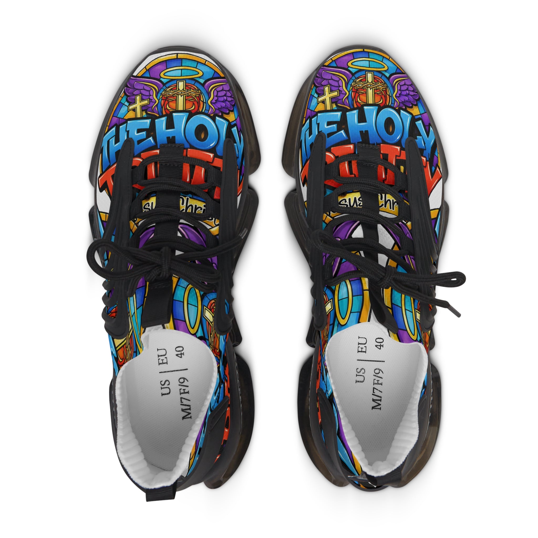 Men's Mesh Sneakers — Colorful Graffiti 'The Holy' Street Style