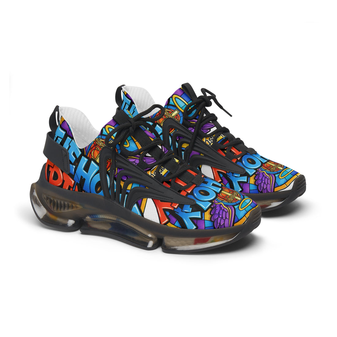 Men's Mesh Sneakers — Colorful Graffiti 'The Holy' Street Style