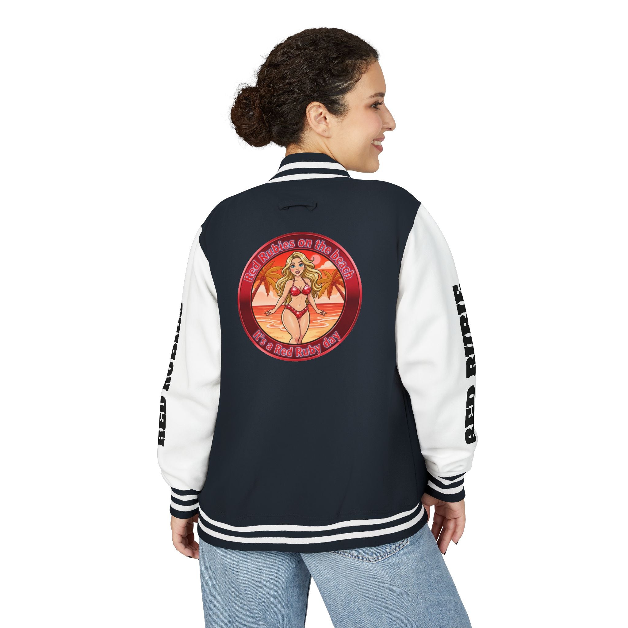 Jacket Letterman Jacket- "It's A Red Rubie Day"