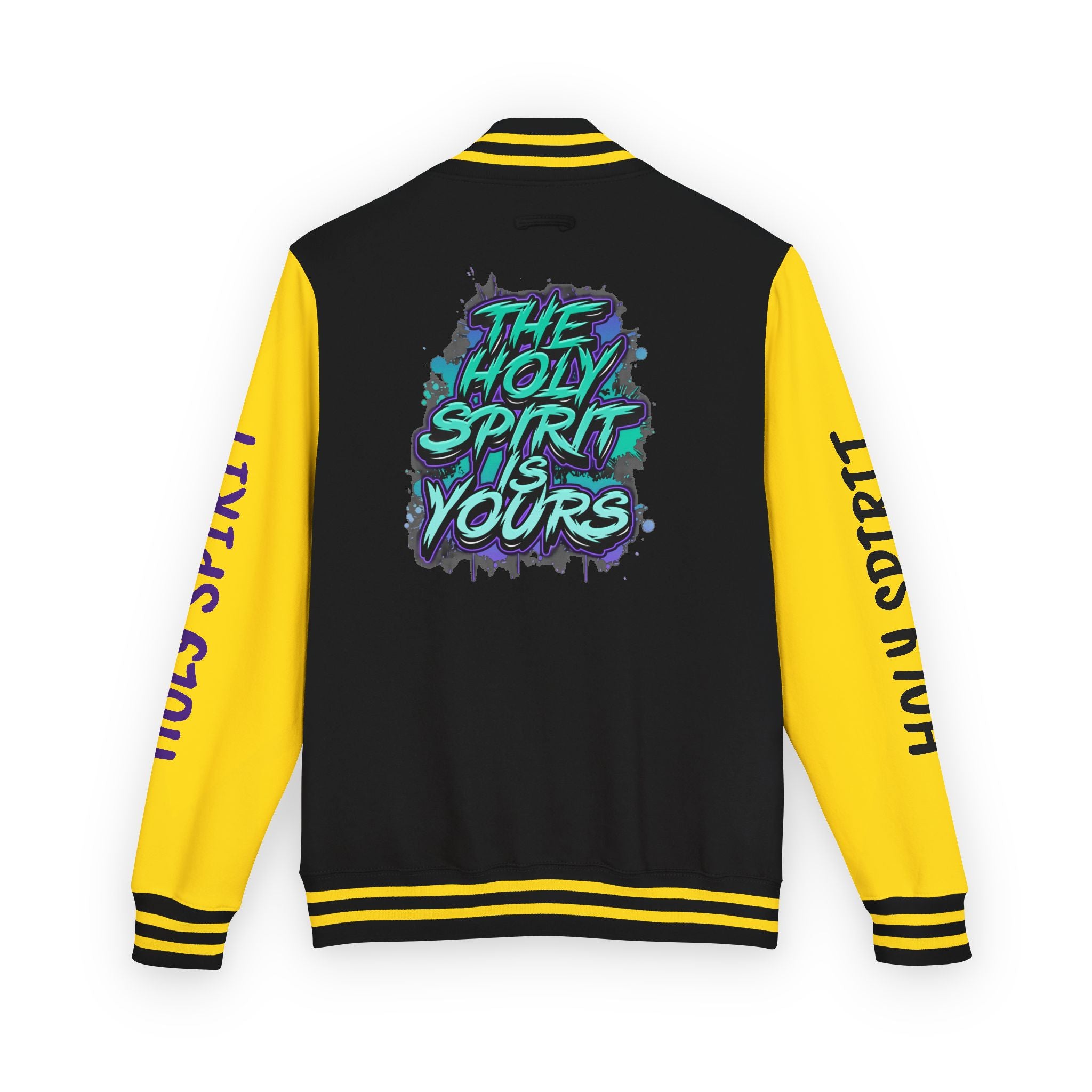 Letterman Jacket — "The Holy Spirit Is Yours" Graphic