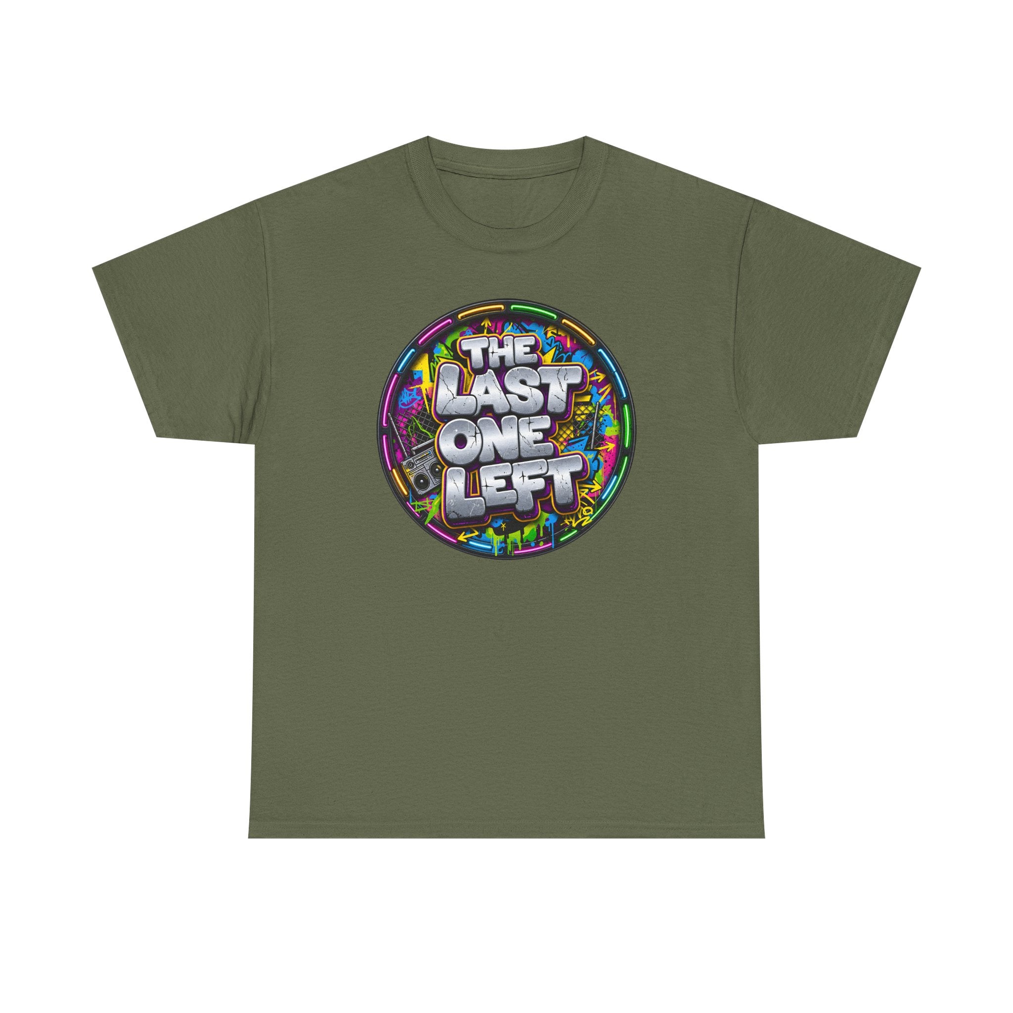 Graphic Tee - "The Last One Left" Colorful Retro Badge