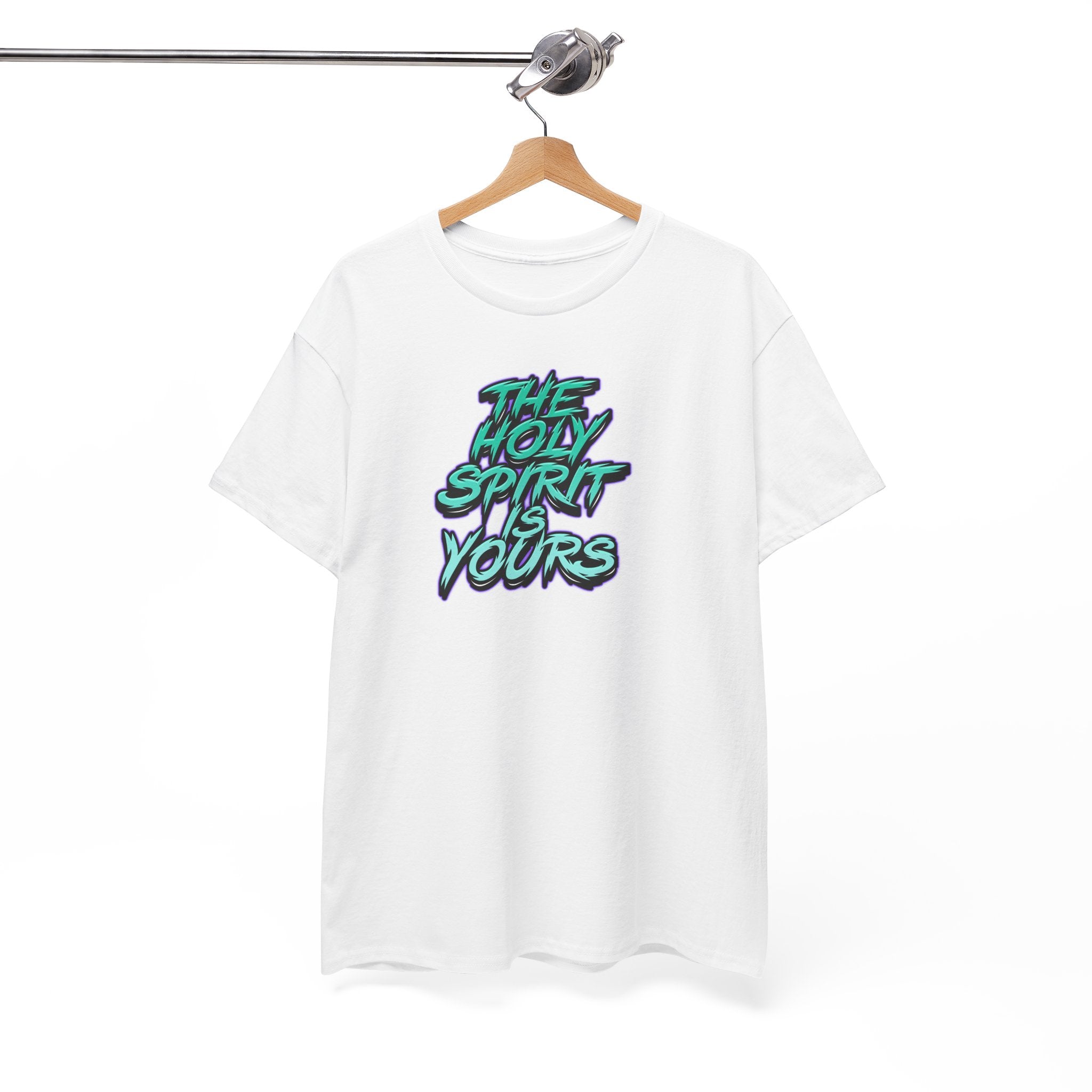T-Shirt — "The Holy Spirit Yours" Retro Script Faith Tee