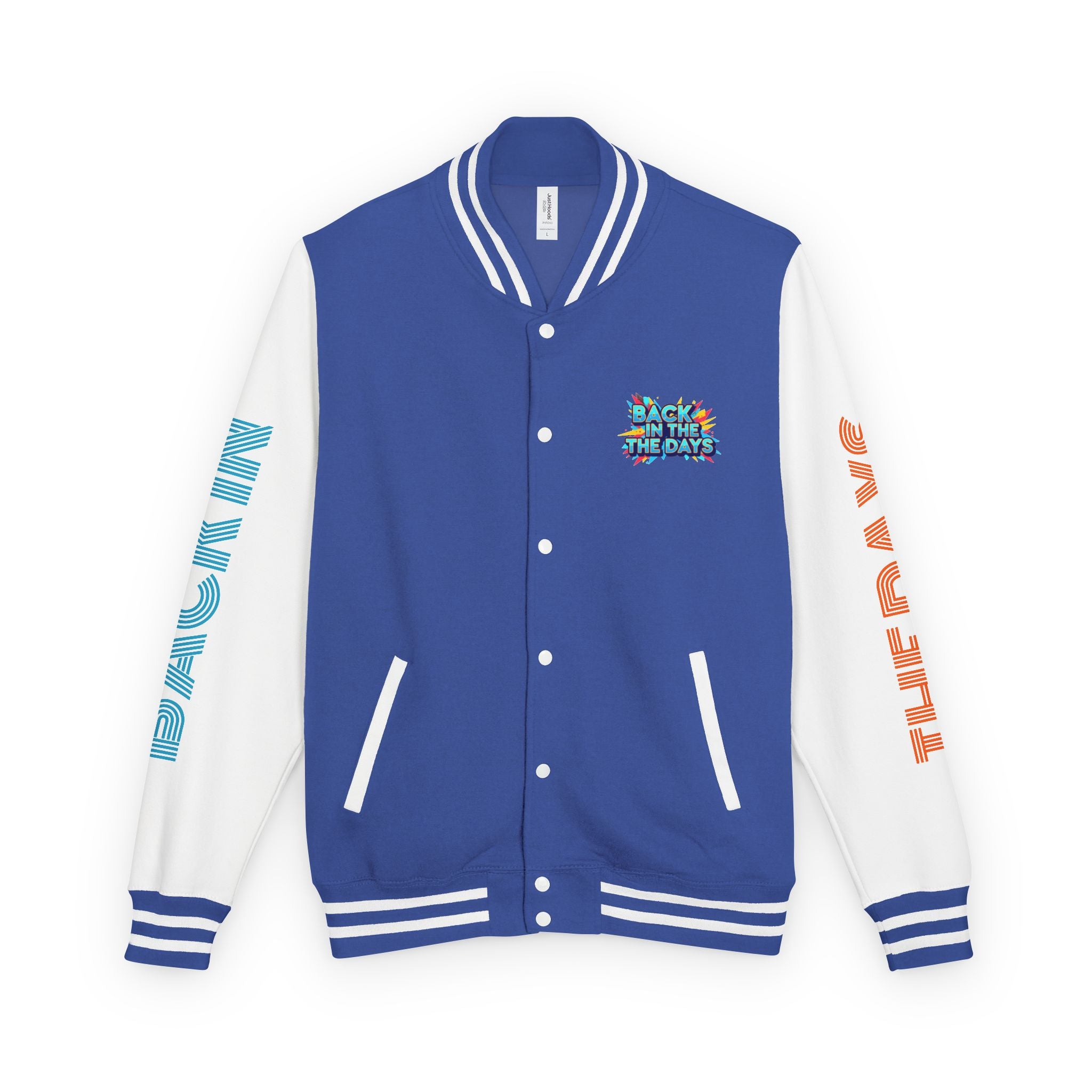 Letterman Jacket — "Back in the Days" Retro Graphic Bomber