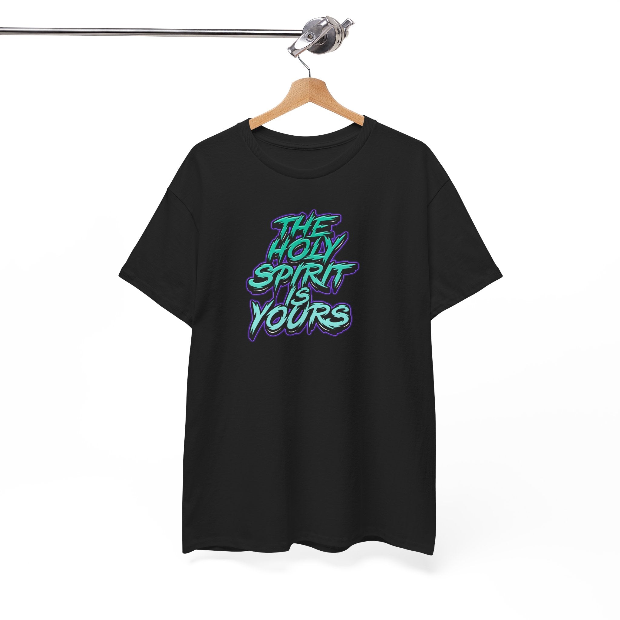 T-Shirt — "The Holy Spirit Yours" Retro Script Faith Tee