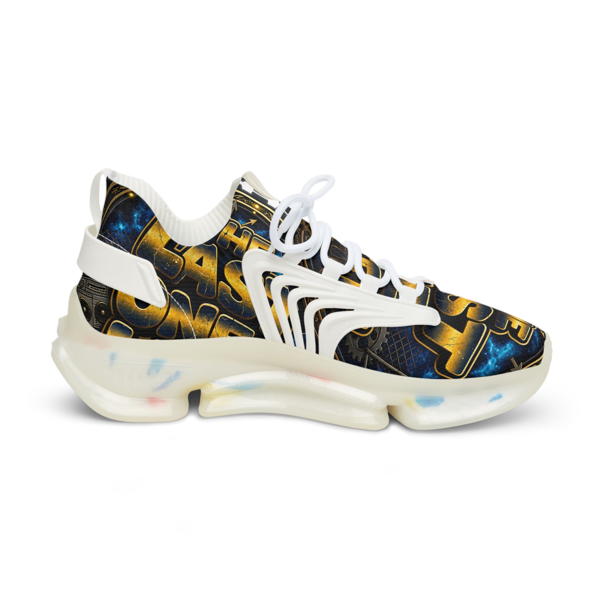 Mesh Sneakers — Bold 'The Last One Left' Graphic Athletic Shoes