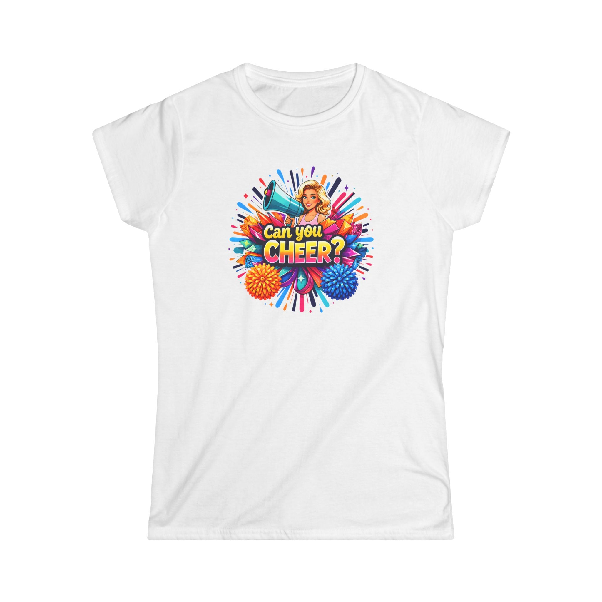 Can You Cheer? Women's Cheerleading Graphic Tee