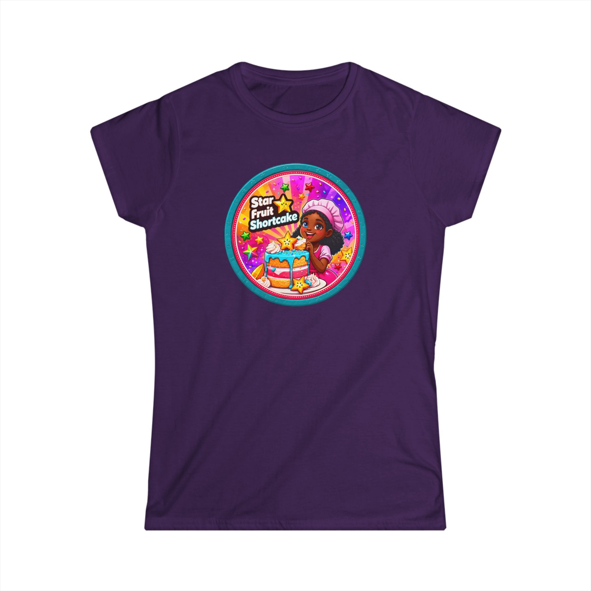 Women’s Tee — "Star Fruit Shortcake" Cute Retro Birthday Graphic