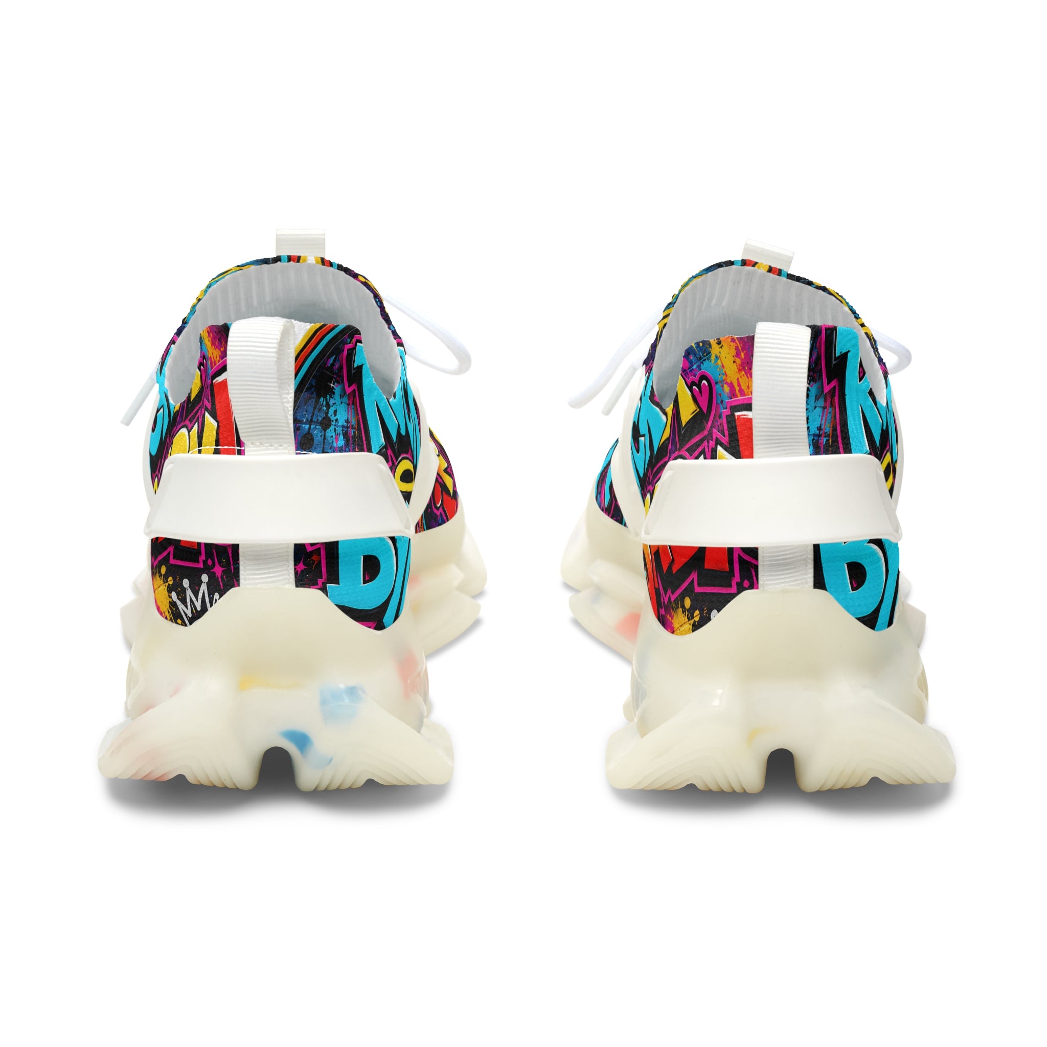 Women's Mesh Sneakers - Bold Graffiti 'Rock A Bye Baby' Streetwear Running Shoes