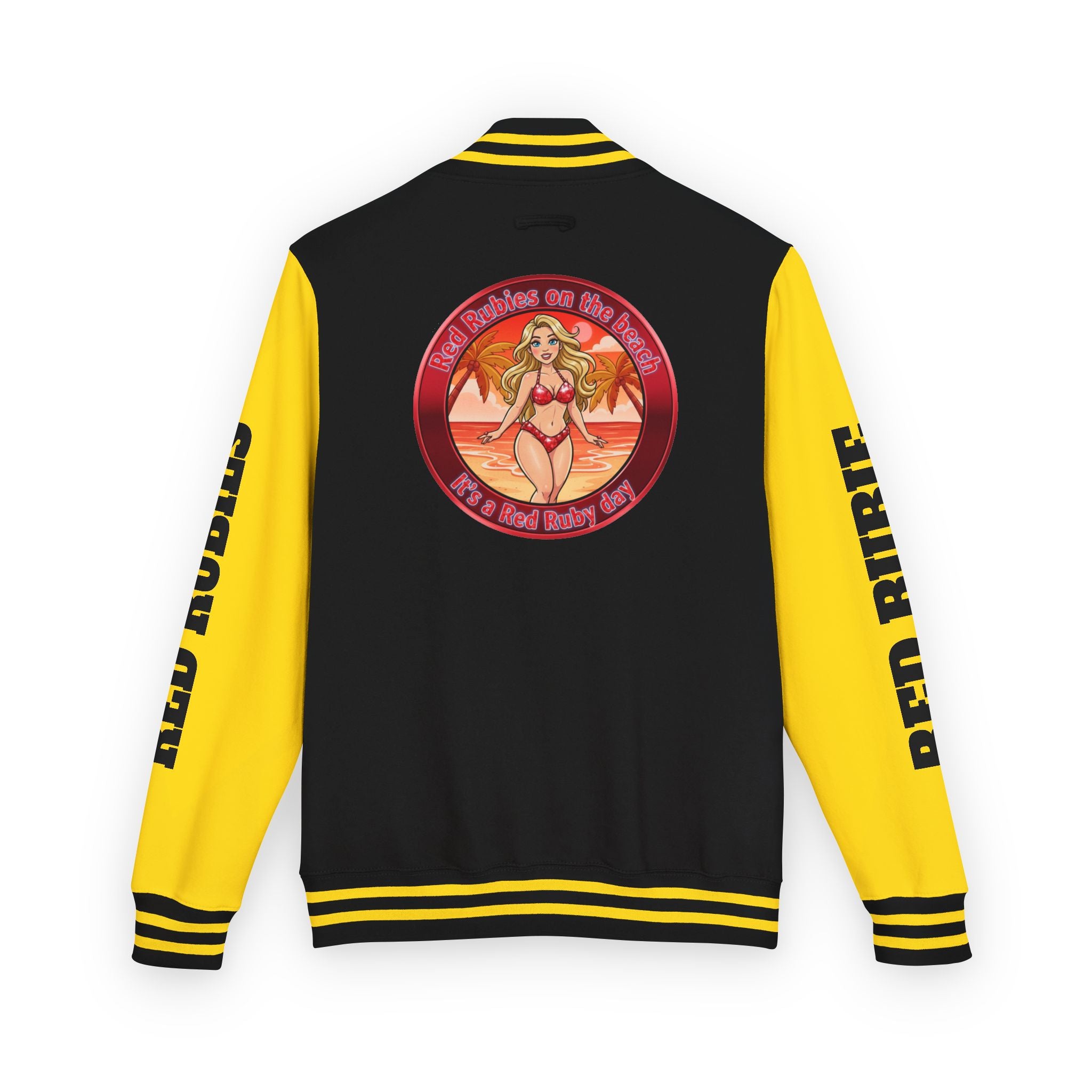 Jacket Letterman Jacket- "It's A Red Rubie Day"