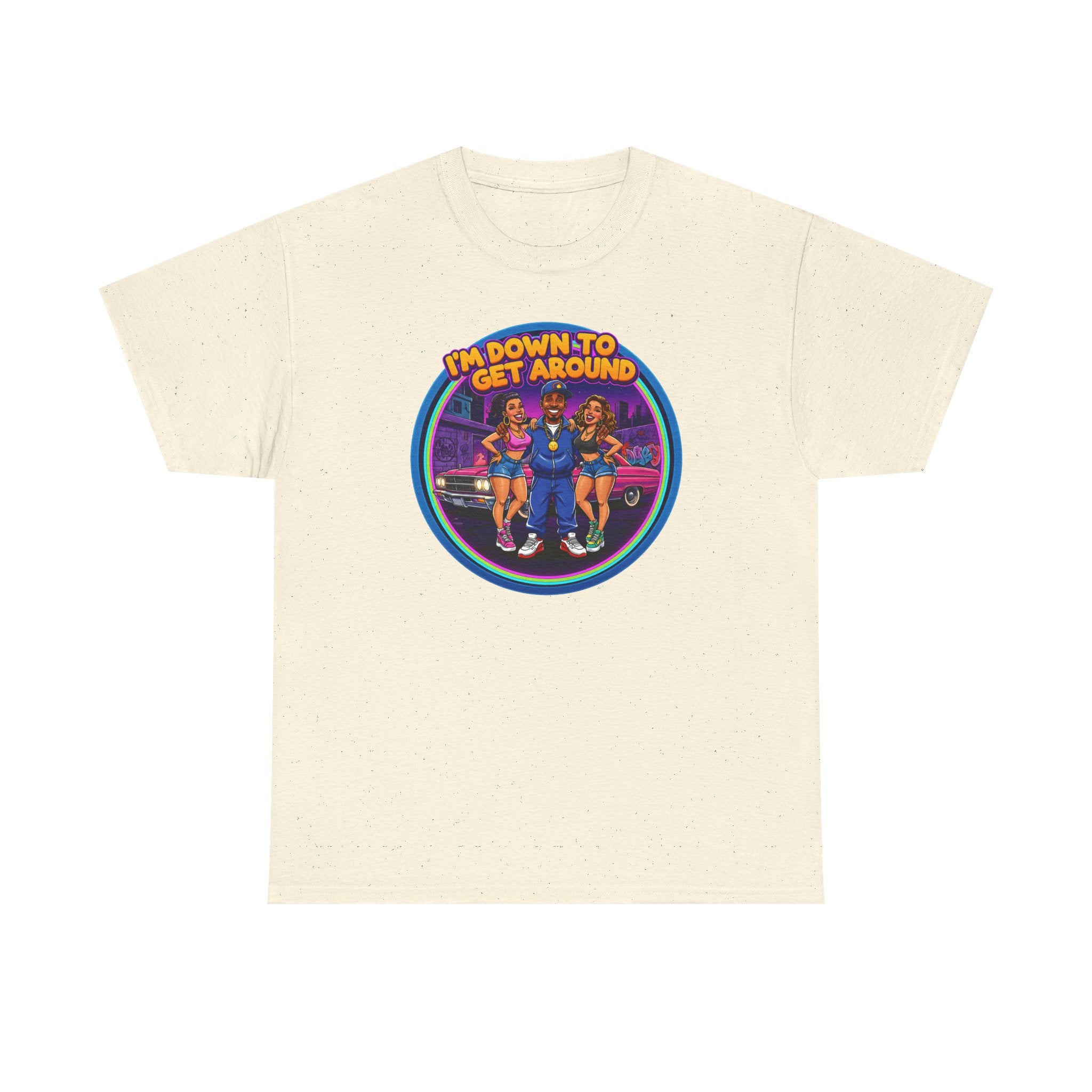 T-Shirt — 'I'm Down to Get Around' Retro Skate Crew Graphic Tee