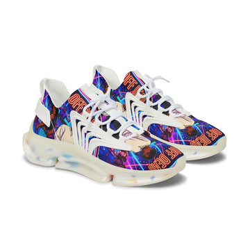 Women's Mesh Sneakers — Retro Vaporwave Anime Graphic Athletic Shoes