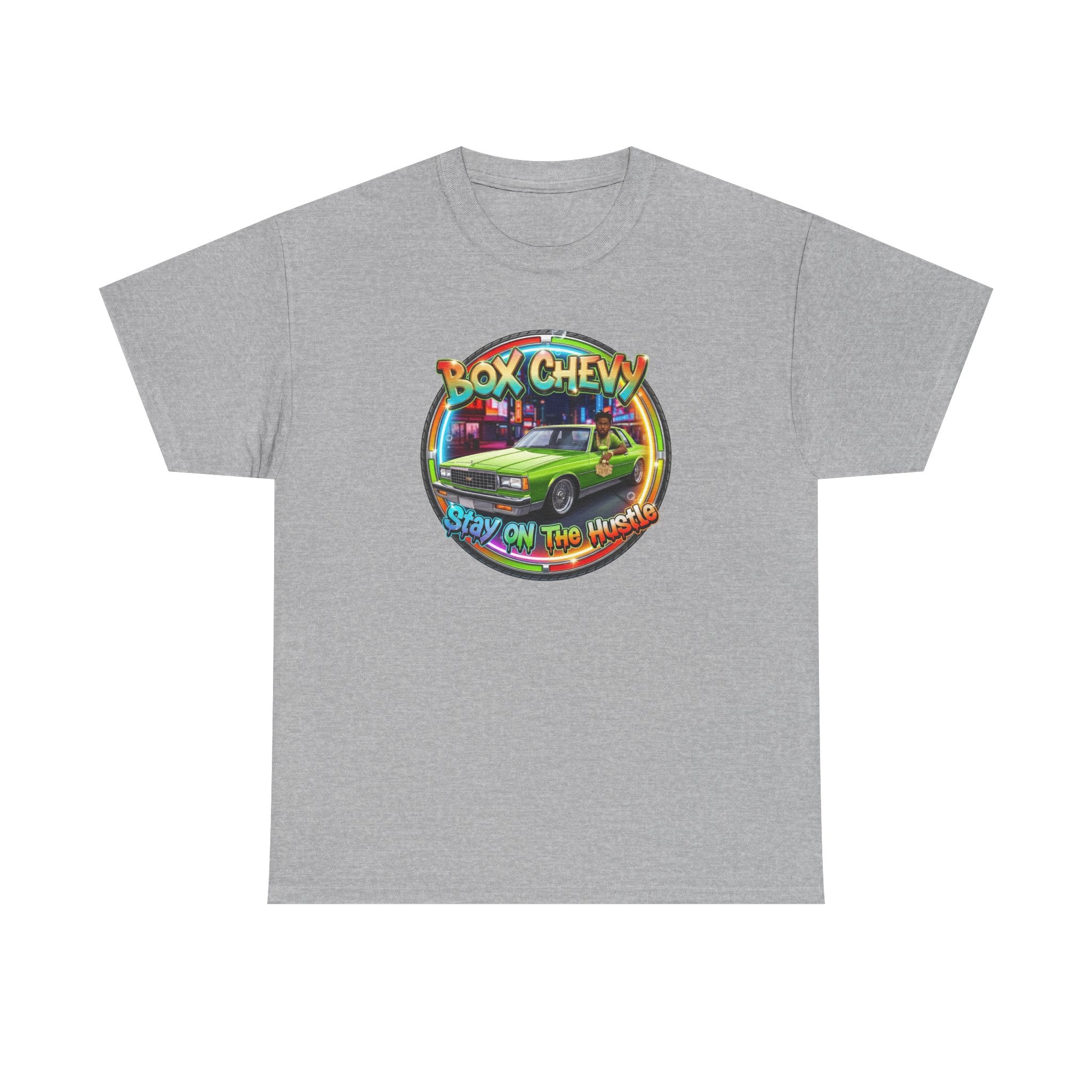 Vintage Chevy Truck Tee — "Box Chevy Stay On The Hustle" Retro Car Graphic Shirt