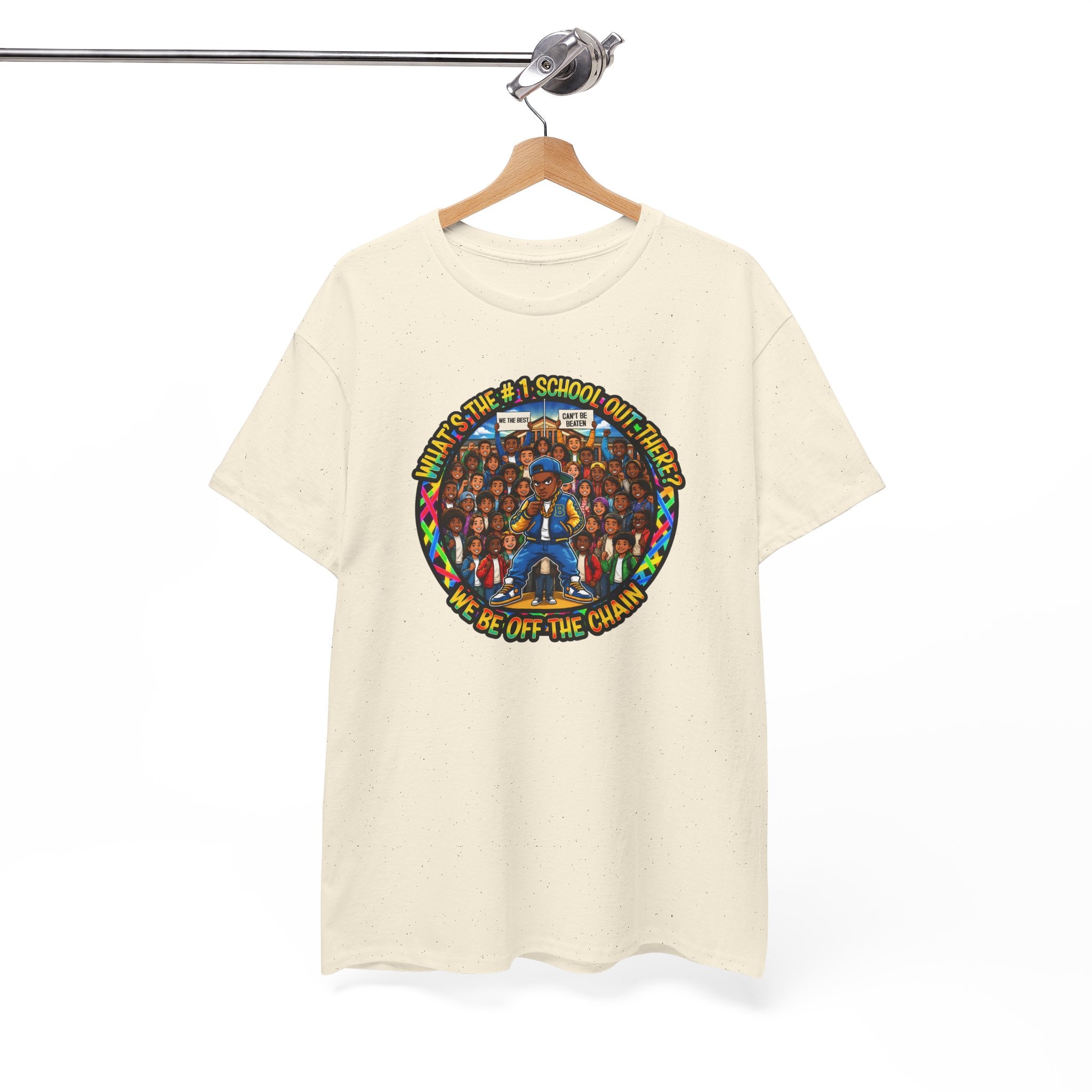 Community Unity Tee — "What's The #1 School Out There" Illustration Shirt