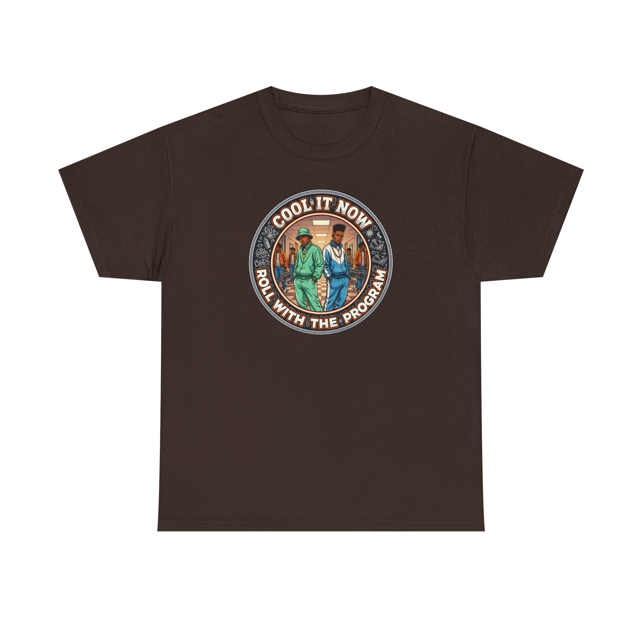 Cool It Now Tee — "Cool It Now Roll With The Program" Vintage Patch Graphic T-Shirt