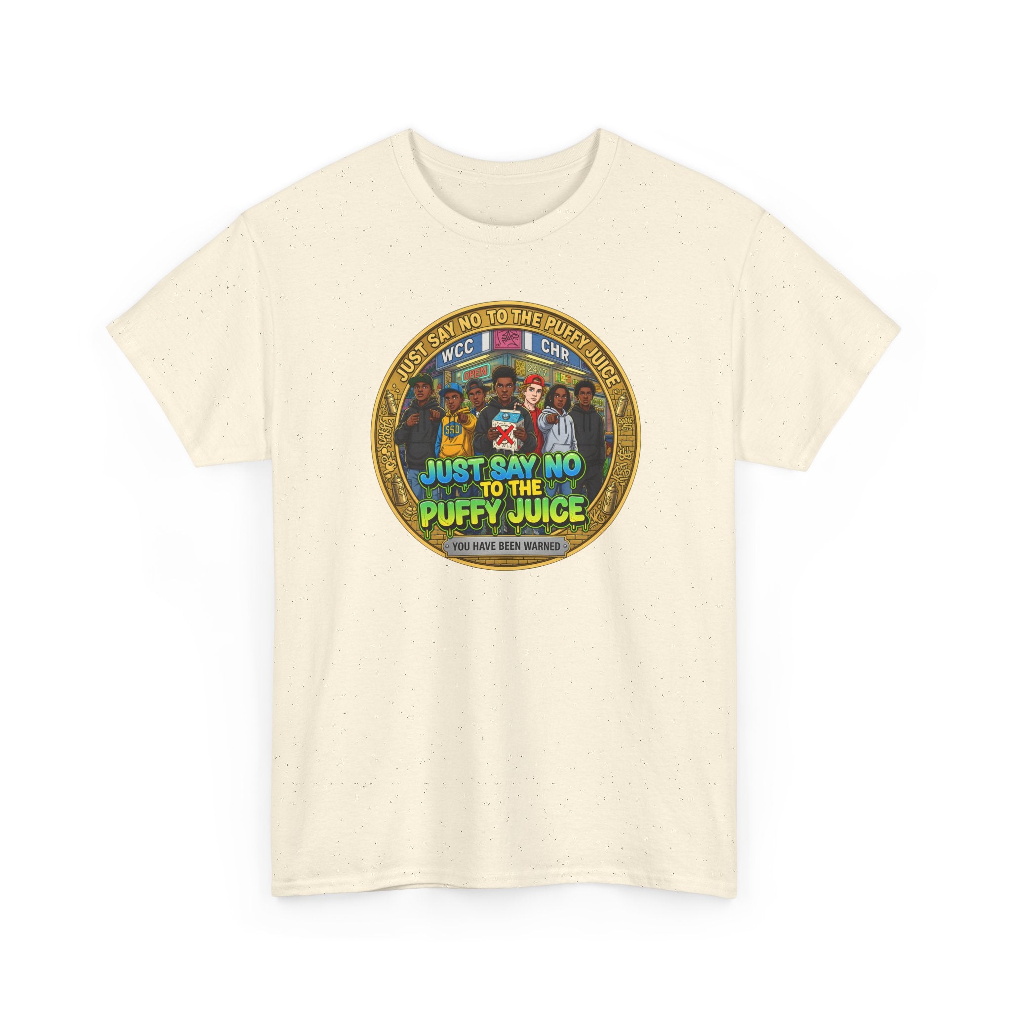 T-Shirt — "Just Say No to the Puffy Juice" Retro Anti-Vape Graphic Tee