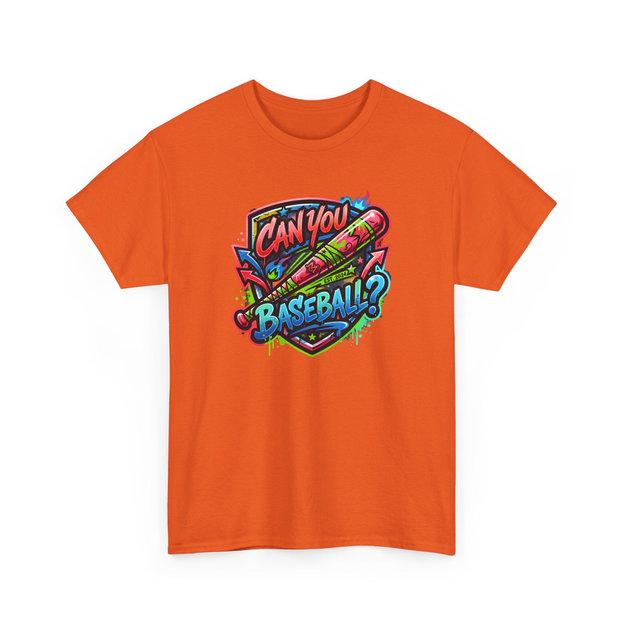 Can You Baseball? T-Shirt — Colorful Retro Baseball Graphic Tee