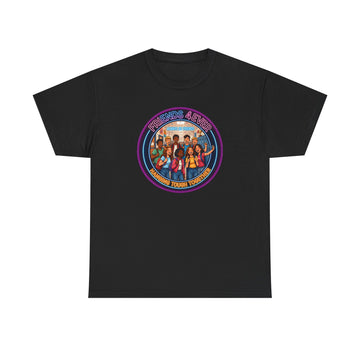 Graphic Tee — Retro Group Illustration "Friends Forever"