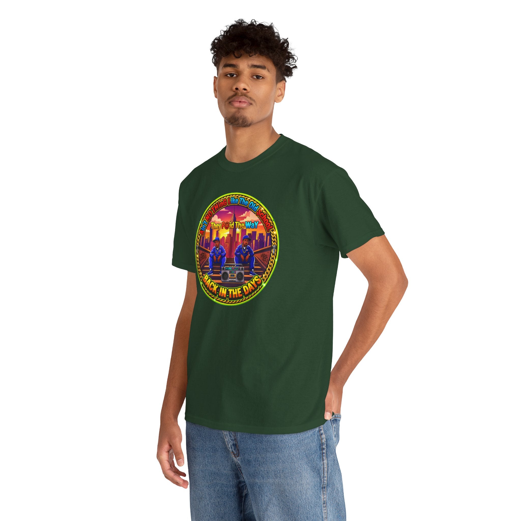 T-Shirt — Retro Sunset 'Aint No Thing Like The Old School' Graphic Tee