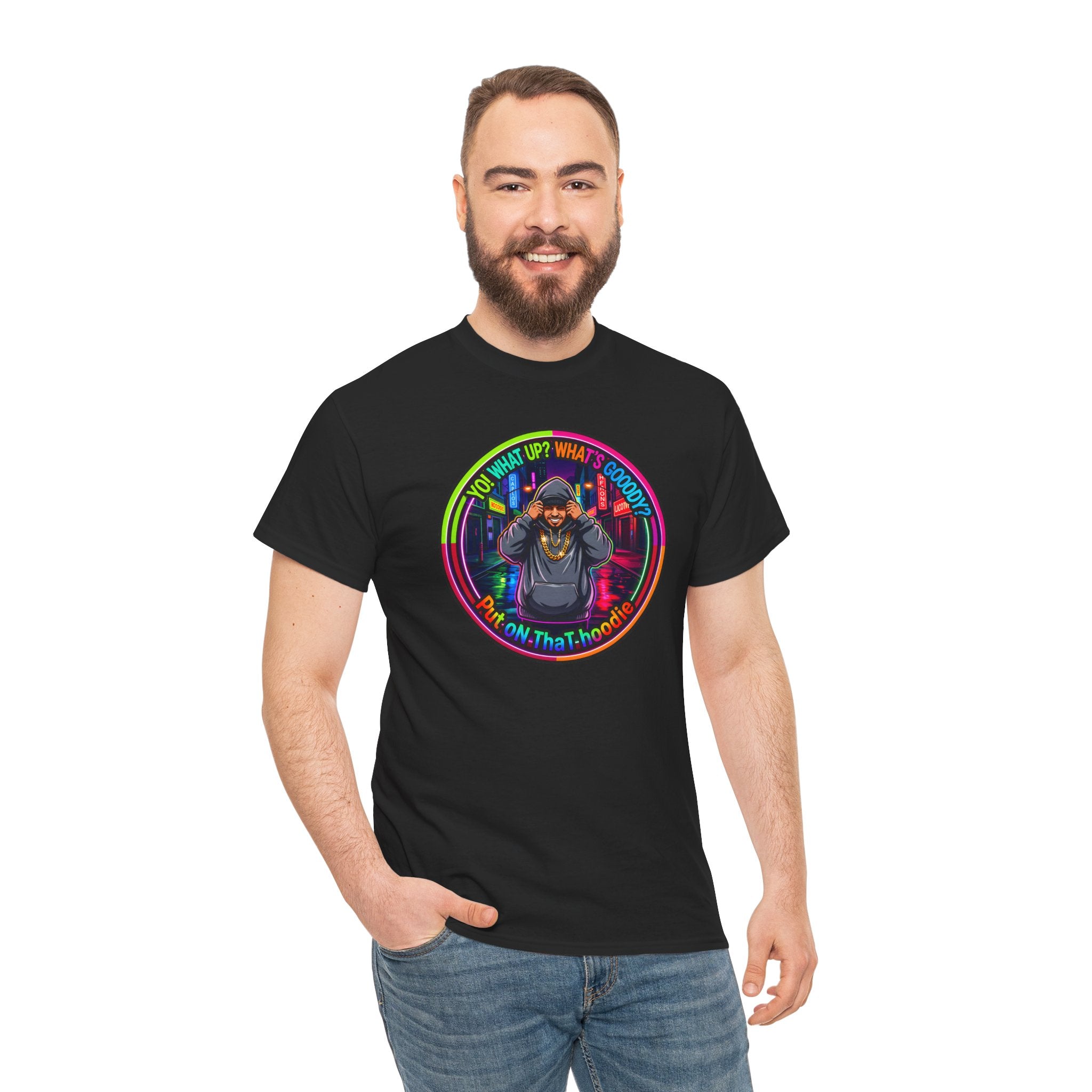 Men's T-Shirt Graphic- "Yo! What's up?  What's Goooody?"