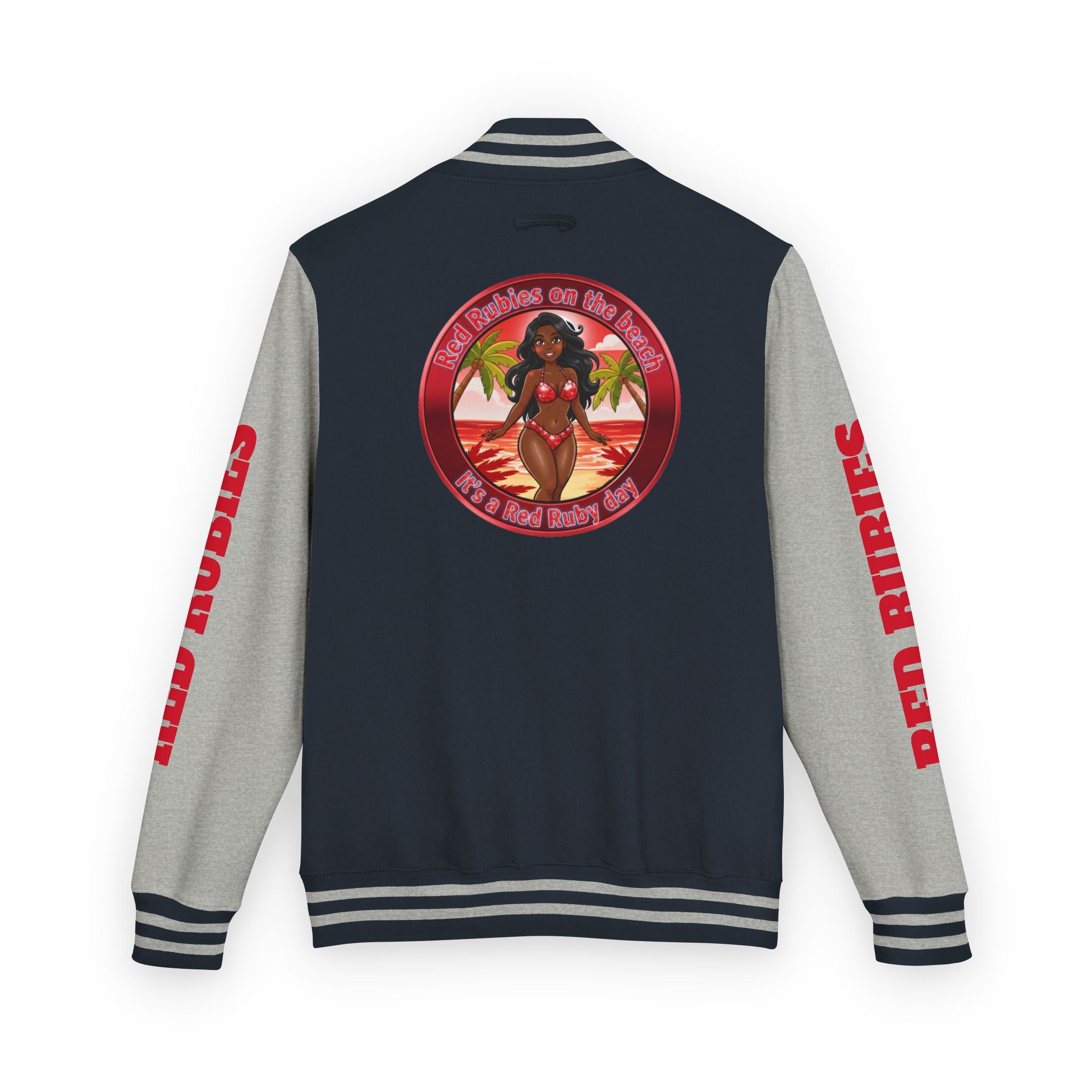 Letter Us- " It's A Rubie Day"-Retro Island Pinup Red & White