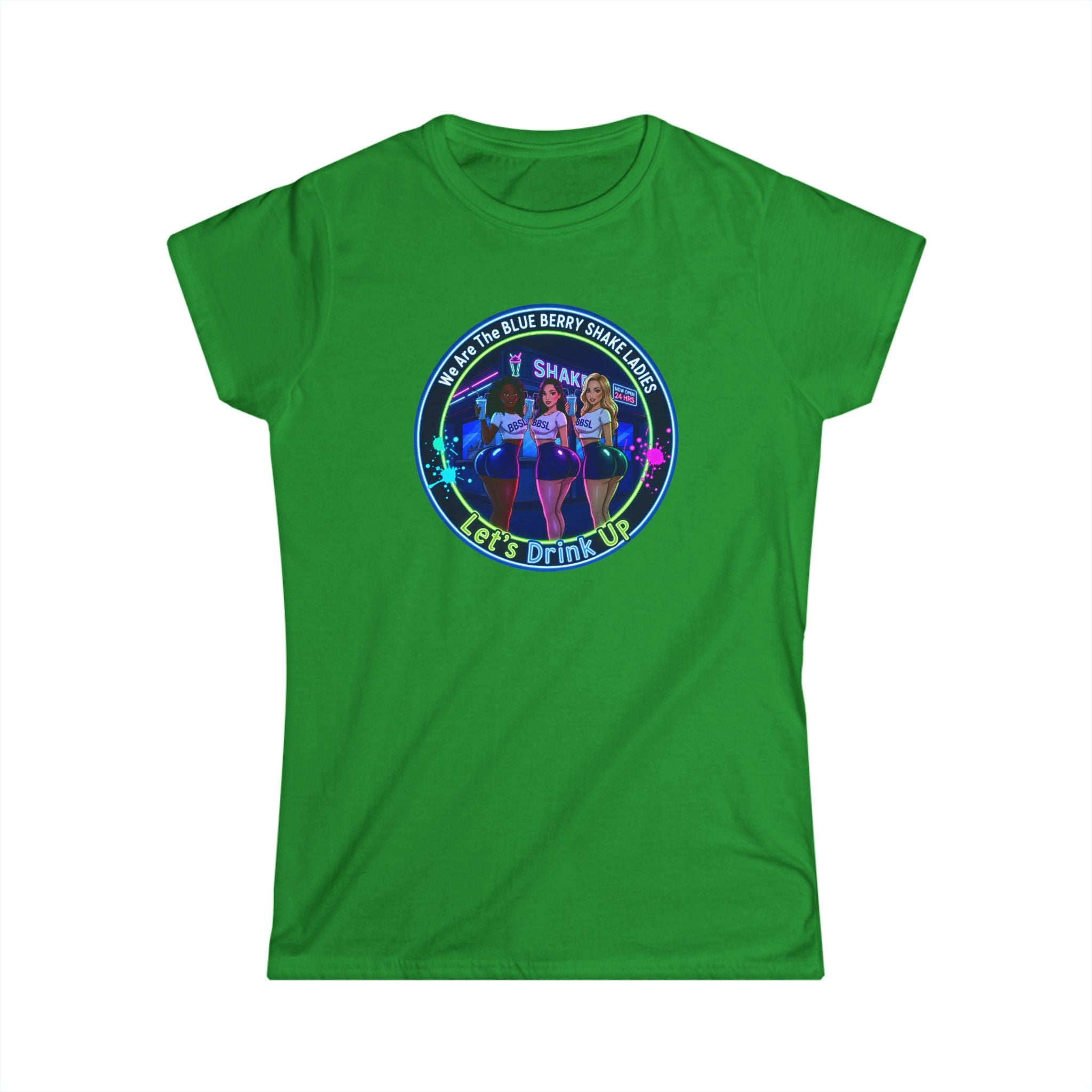 "We Are The Blueberry Shake Ladies" Up Tee — Retro Bar Nightlife Women's T-Shirt
