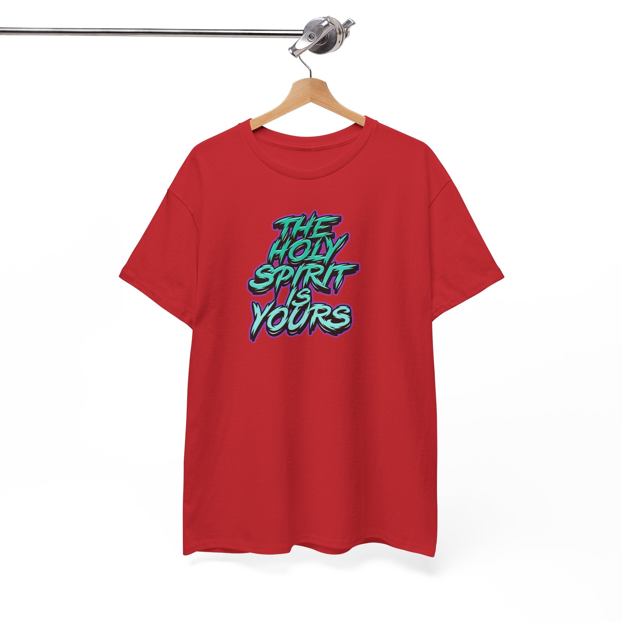 T-Shirt — "The Holy Spirit Yours" Retro Script Faith Tee