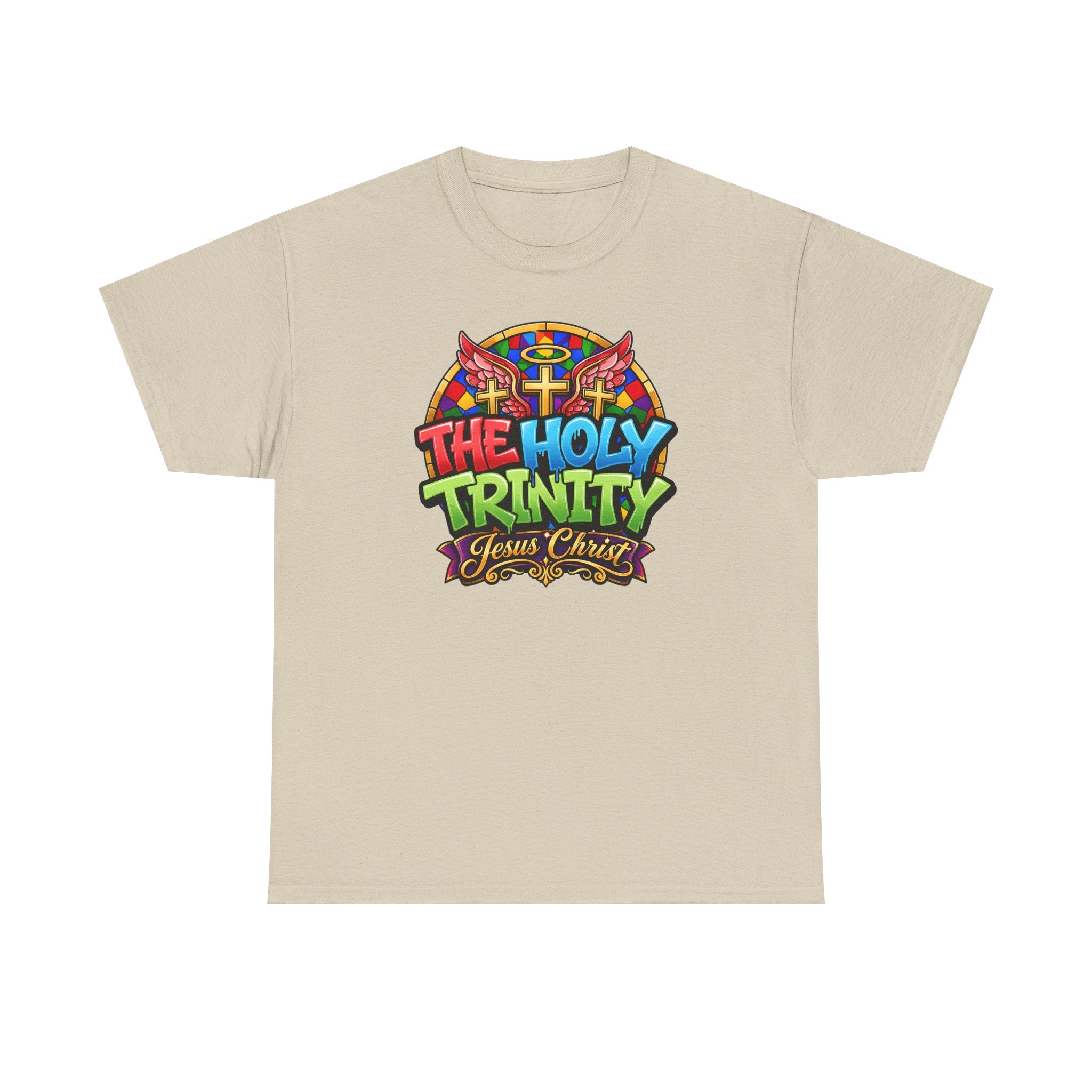 Holy Trinity Graphic Tee — 'The Holy Trinity Jesus Christ' Colorful Faith T-Shirt