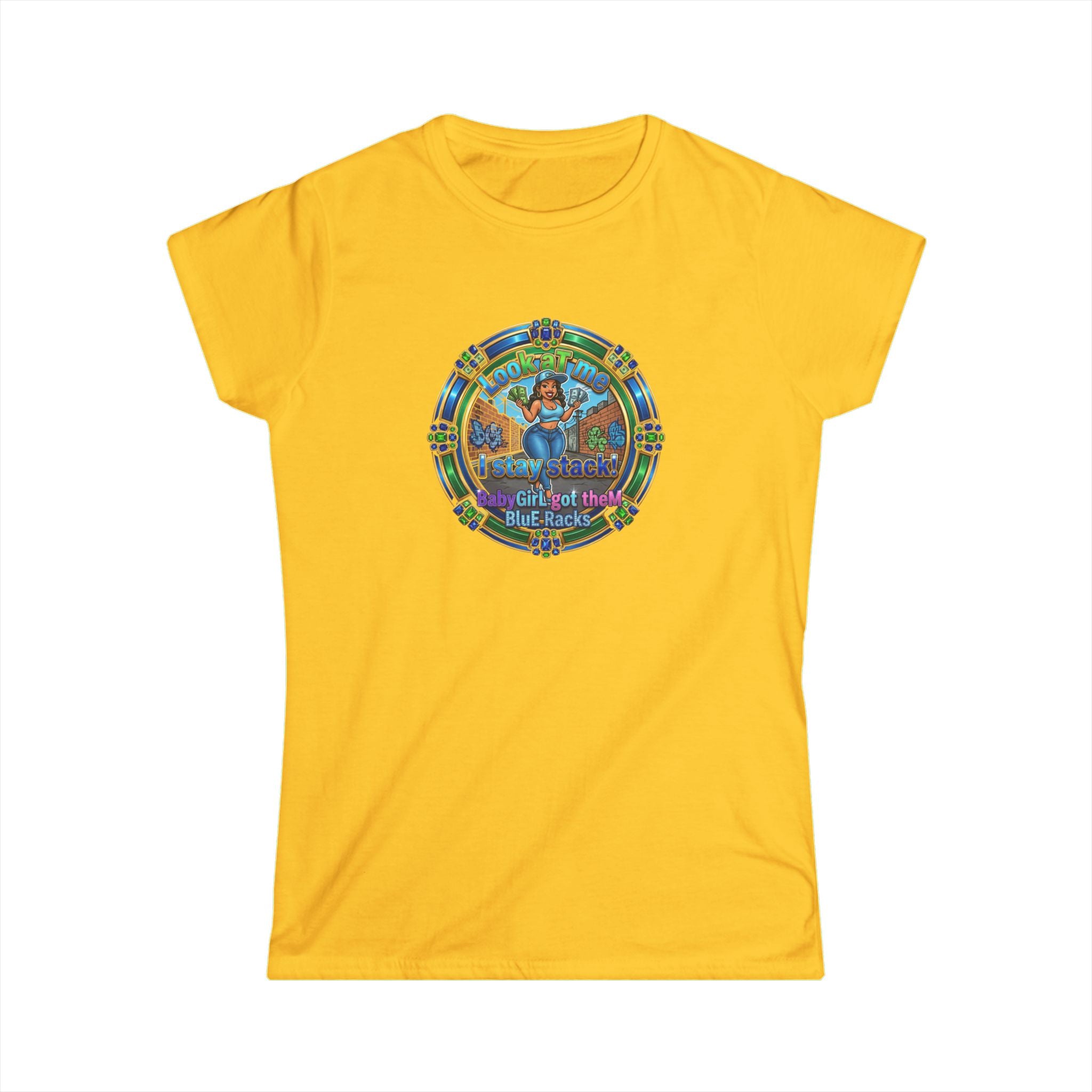 Women's Tshirt "Look at me I Stay Stack! " Retro Surf Graphic