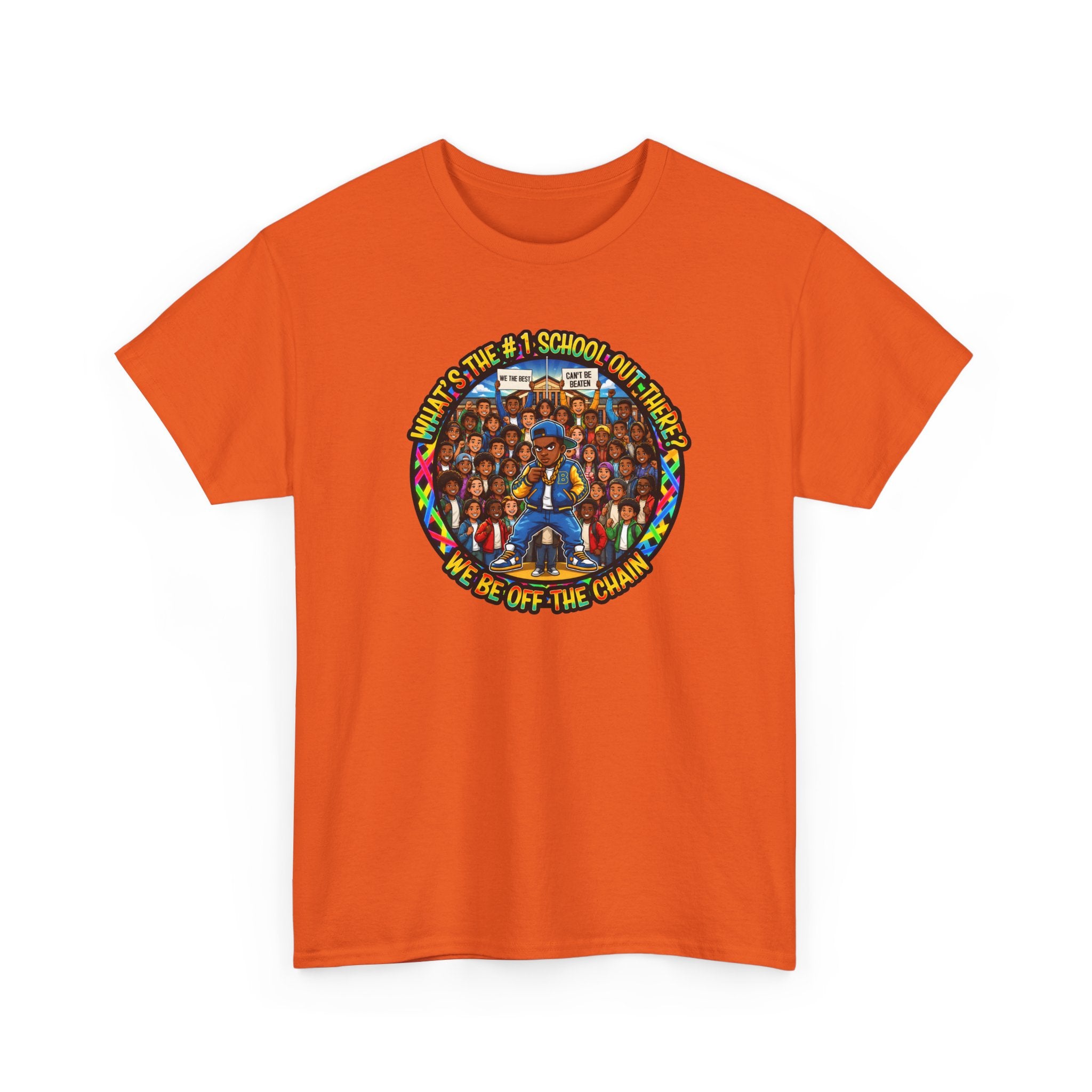 Community Unity Tee — "What's The #1 School Out There" Illustration Shirt
