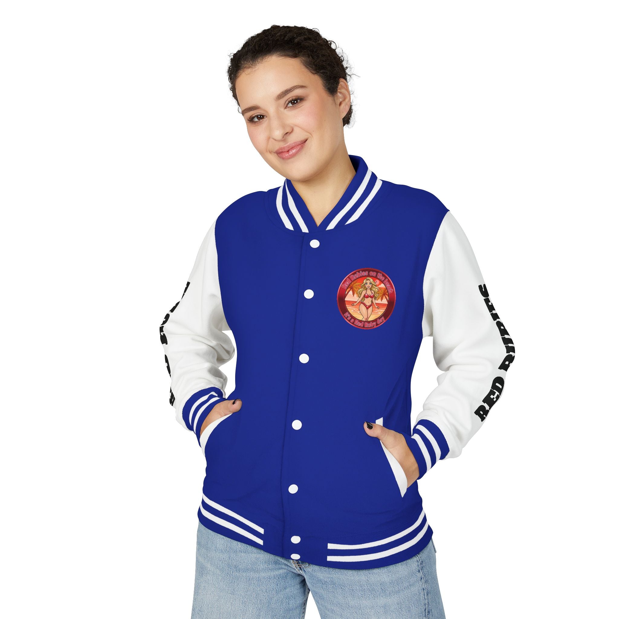 Jacket Letterman Jacket- "It's A Red Rubie Day"
