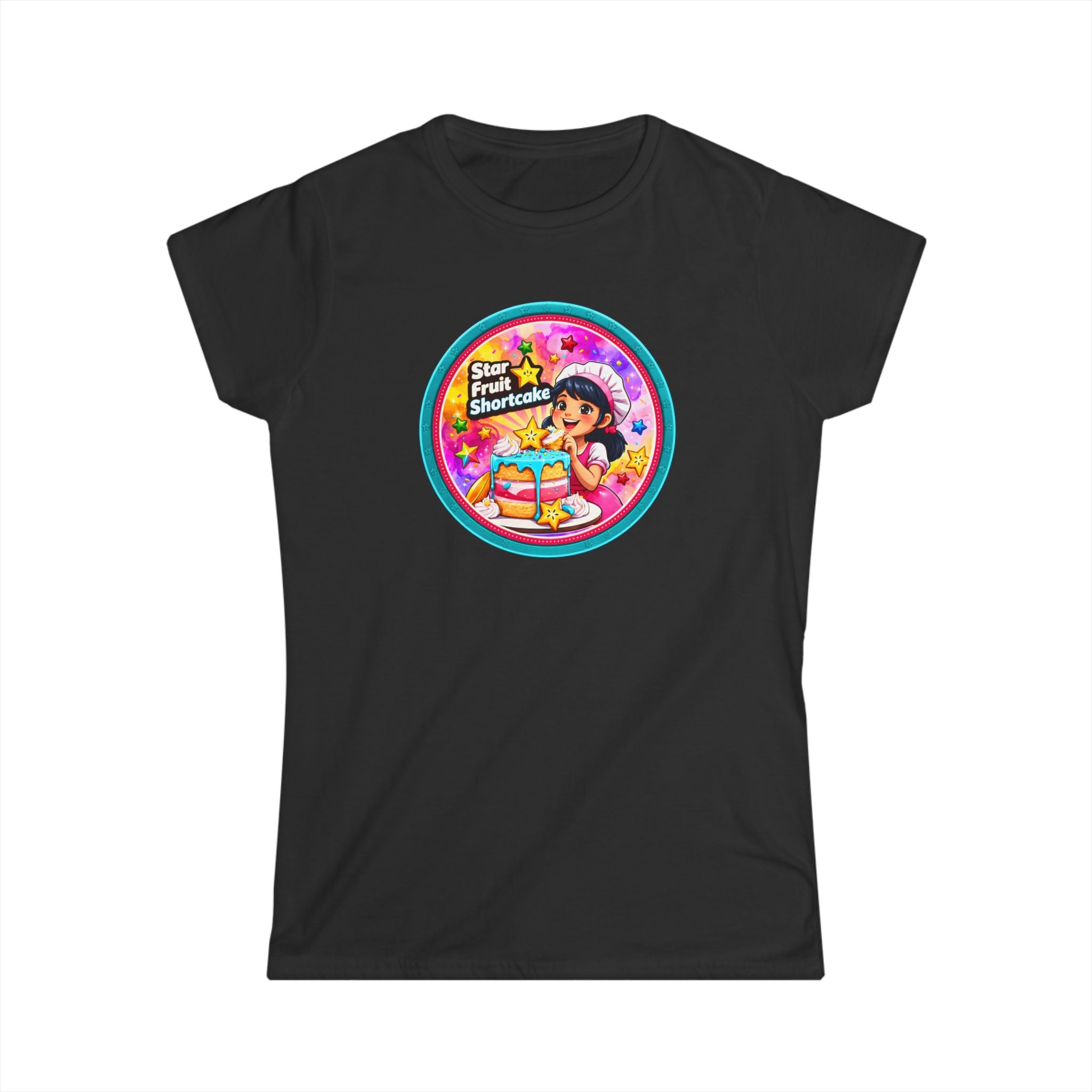 Women’s Tee — "Star Fruit Shortcake" Cute Retro Dessert Graphic