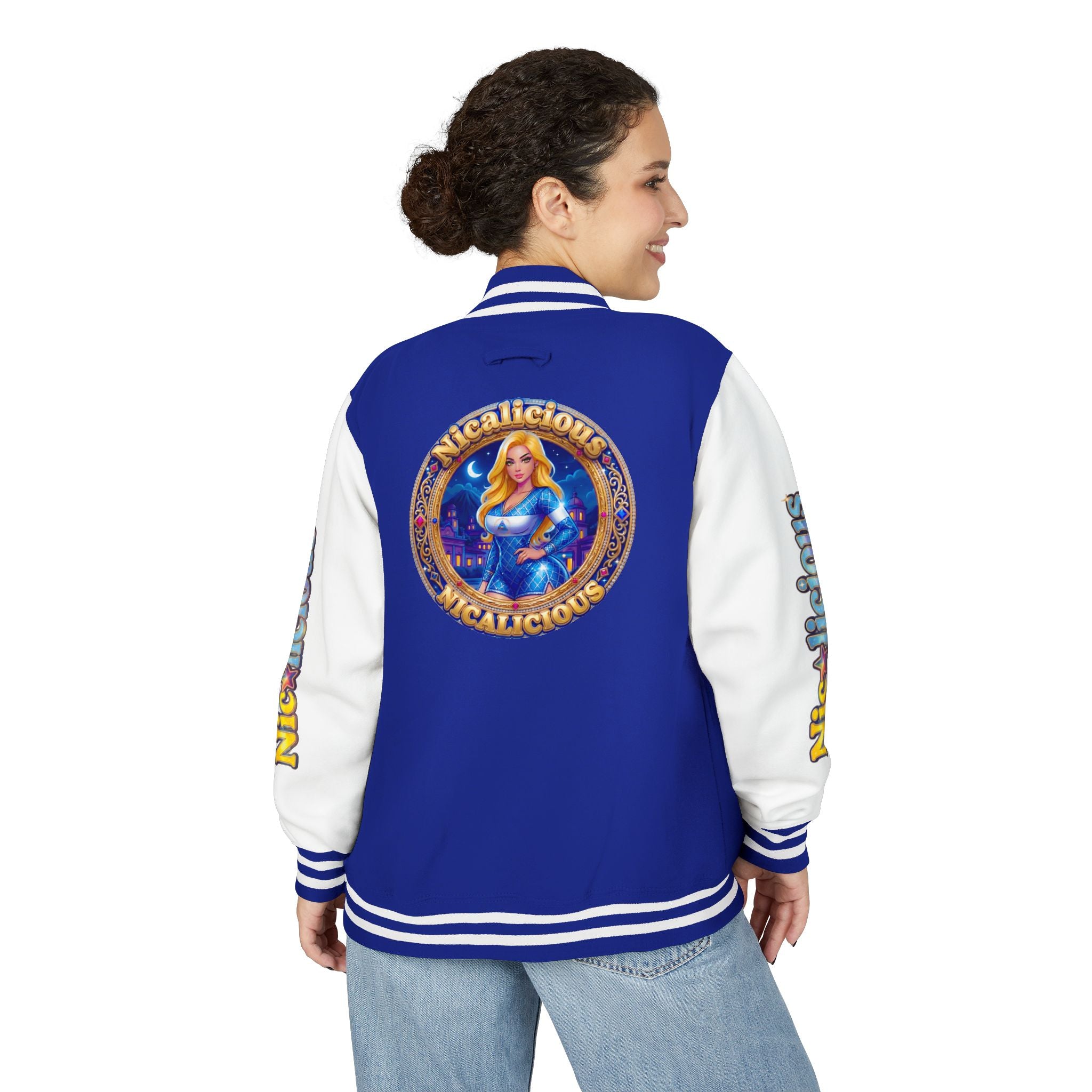 Letterman Jacket — "Nicalicious" Retro Crest Varsity Jacket