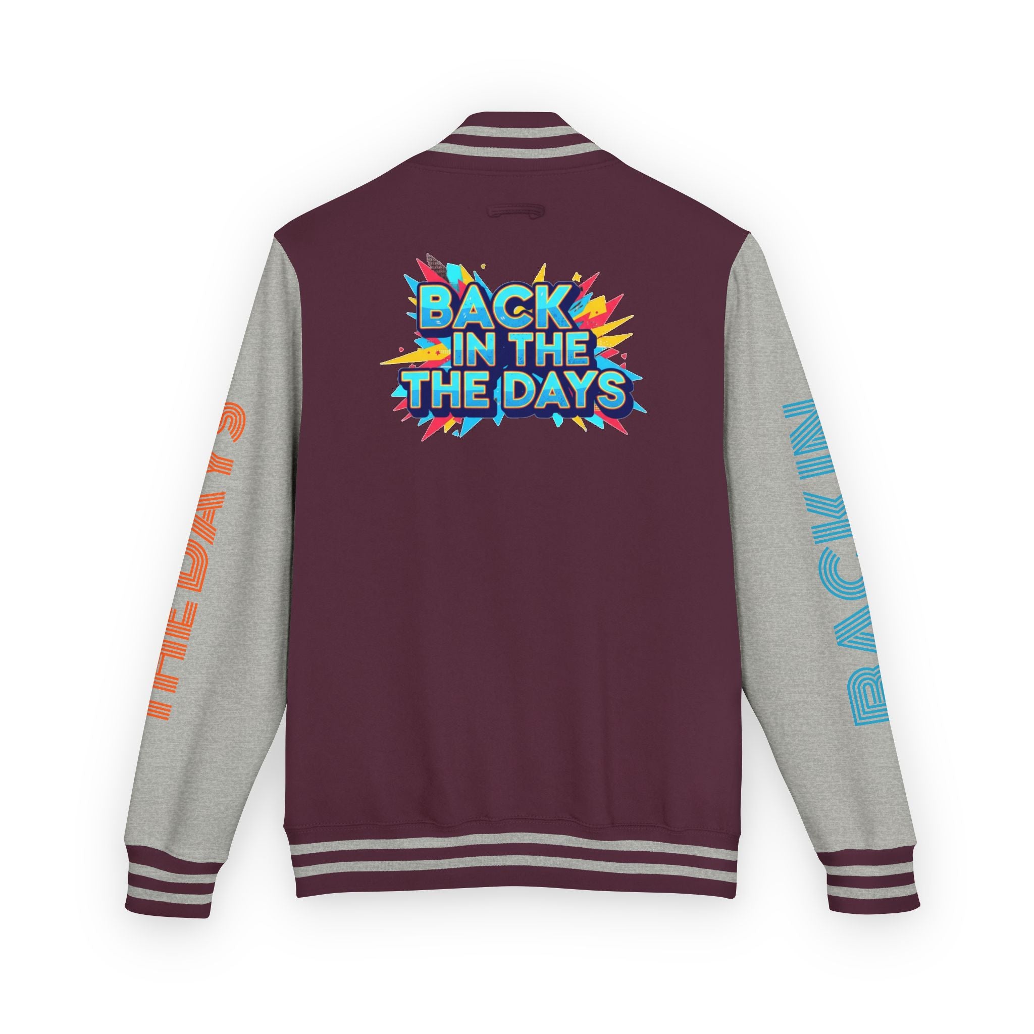 Letterman Jacket — "Back in the Days" Retro Graphic Bomber