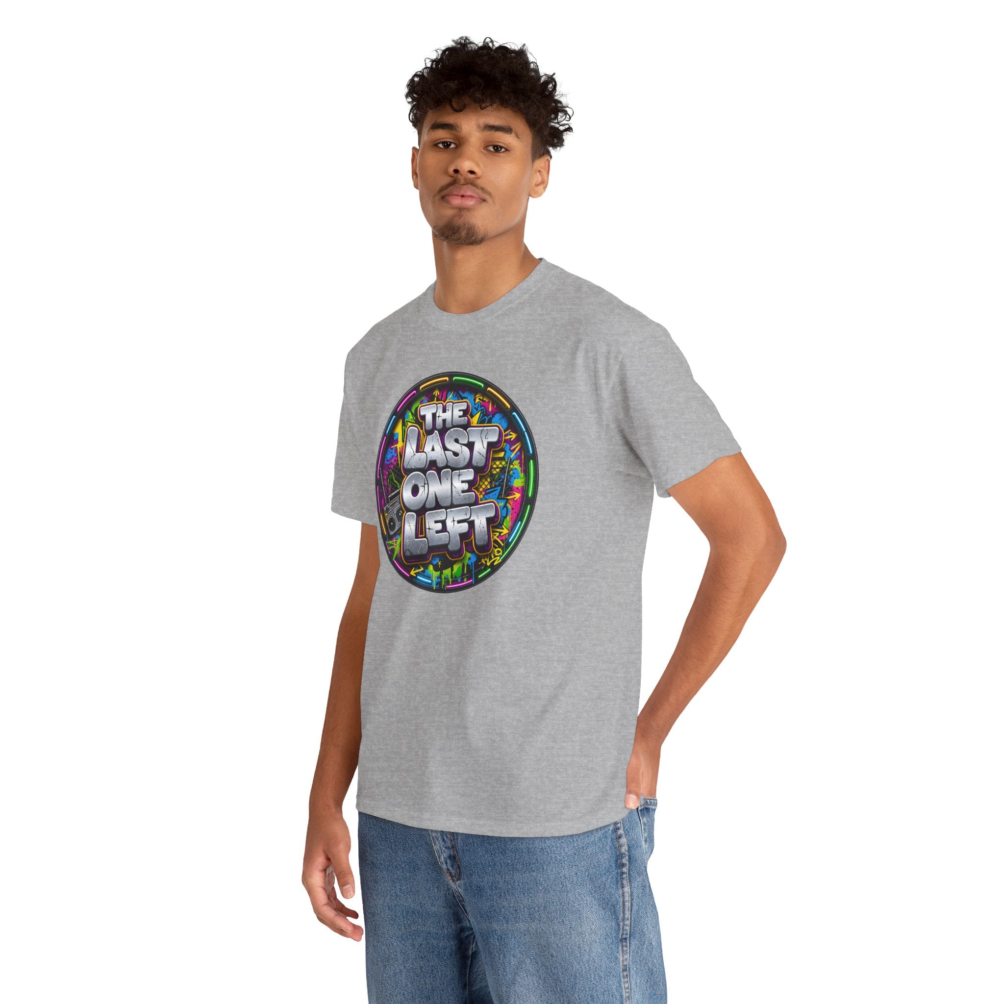 Graphic Tee - "The Last One Left" Colorful Retro Badge