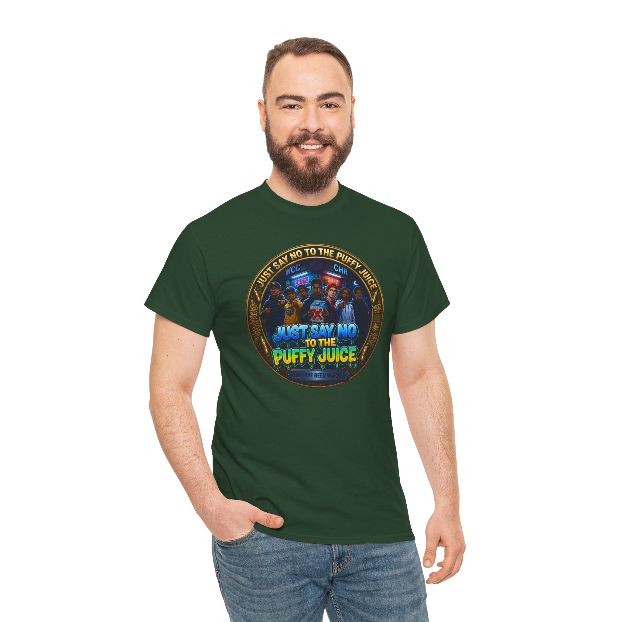 "Just Say No to the Puffy Juice "Tee – Anti-Party Vintage Graphic T-Shirt