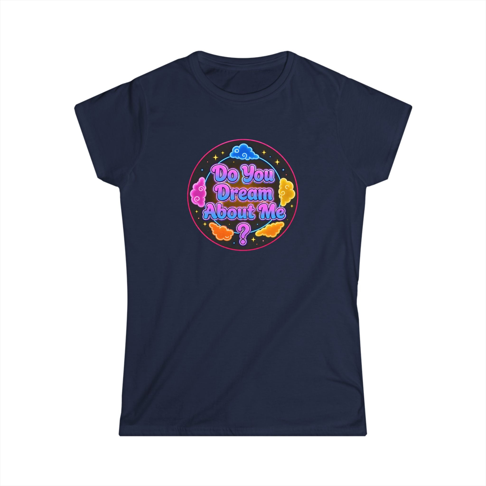 "Do You Dream About Me?" Women's Tee — Retro Neon Butterfly Graphic