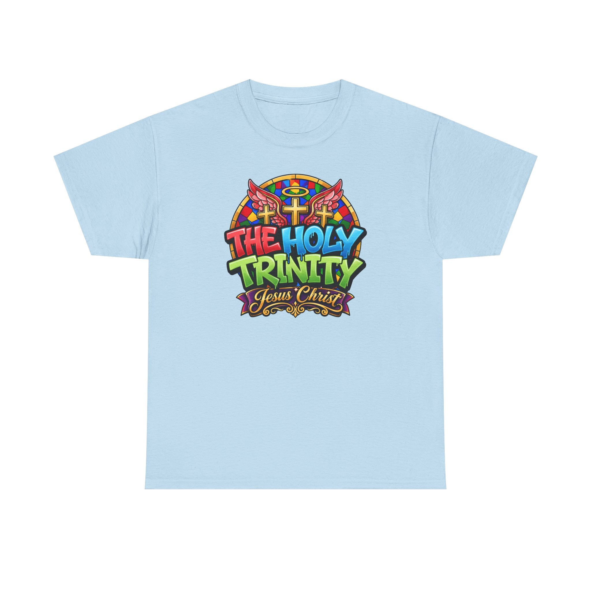 Holy Trinity Graphic Tee — 'The Holy Trinity Jesus Christ' Colorful Faith T-Shirt