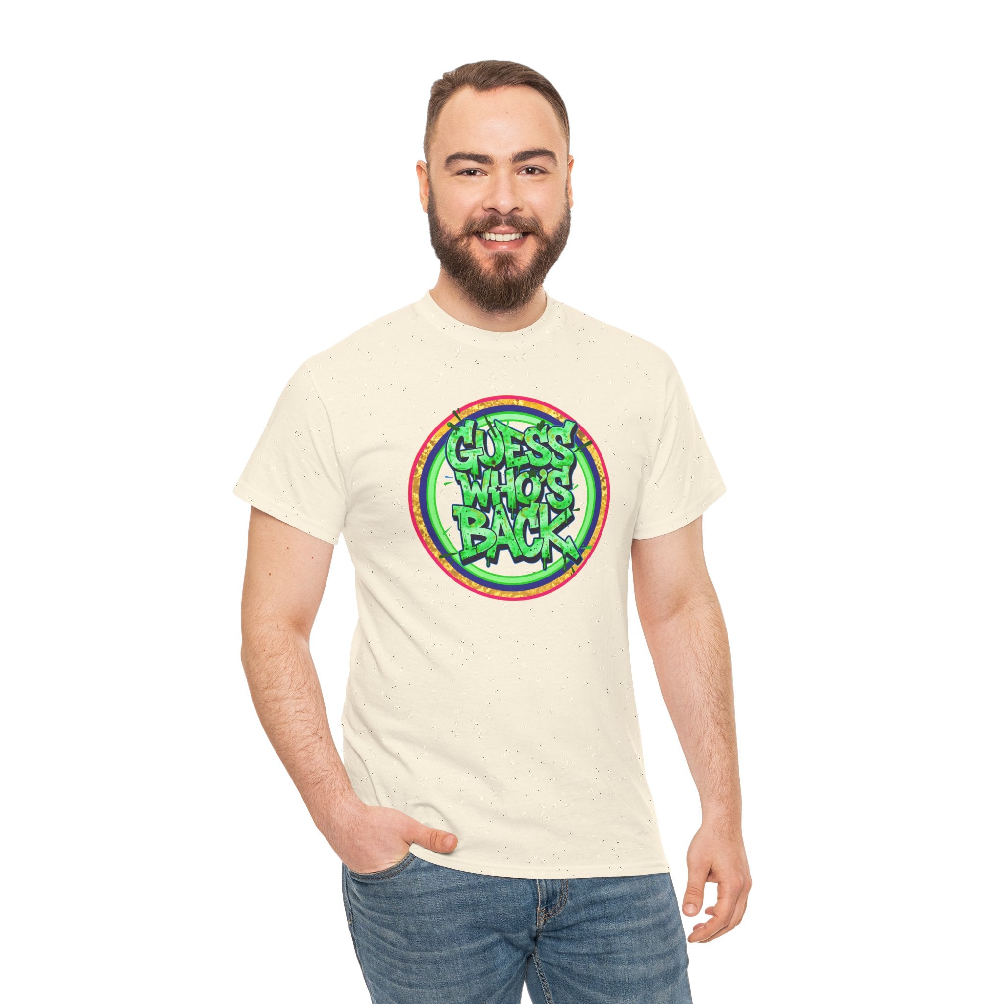 T-Shirt — "Guess Who's Back" Retro Graffiti Tee