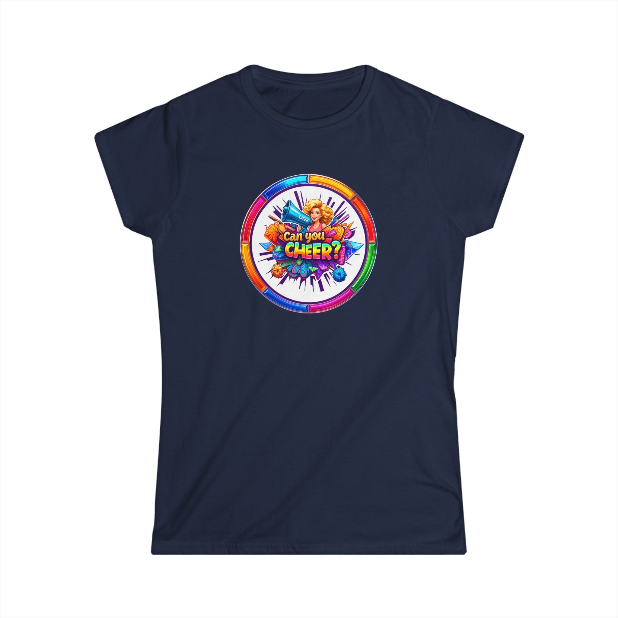 "Can You  Cheer "Women’s Graphic Tee — Colorful Cheerleading Spirit Shirt