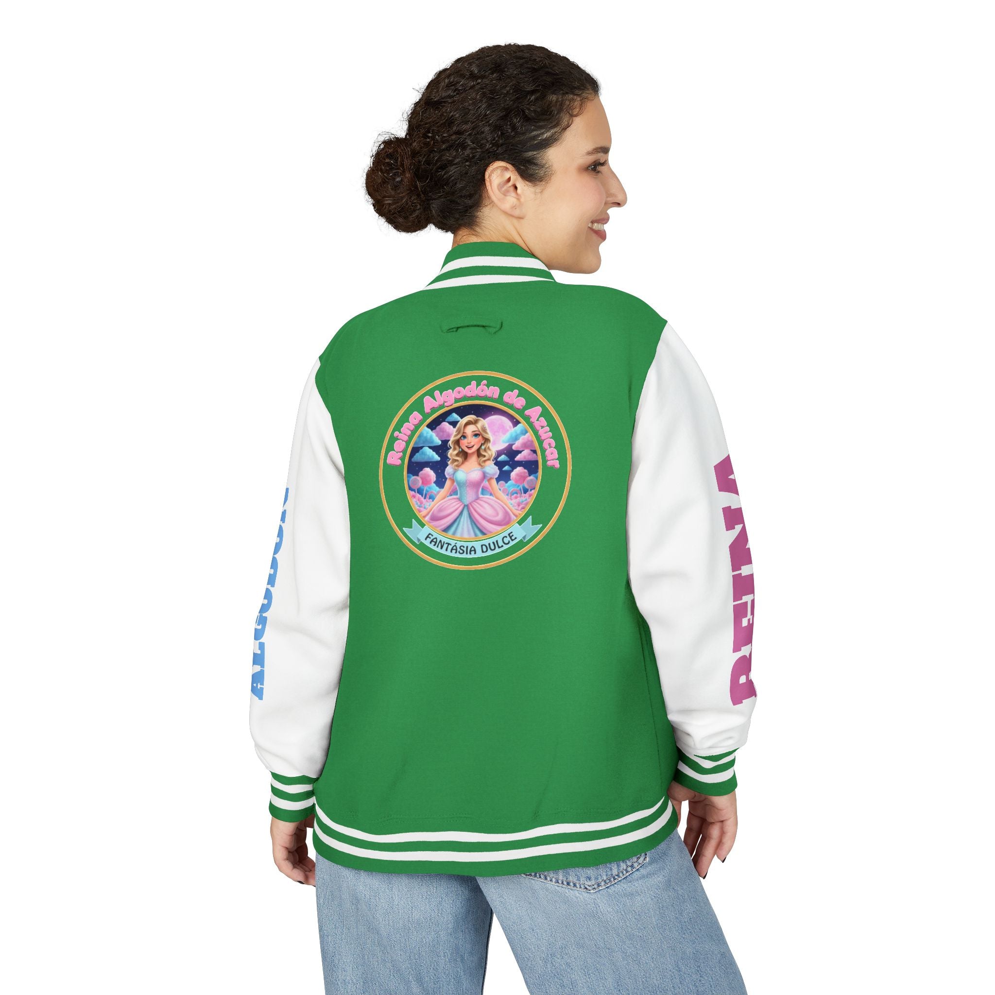 Letterman Jacket — Reina Algodón de Azucar-  Circle Logo