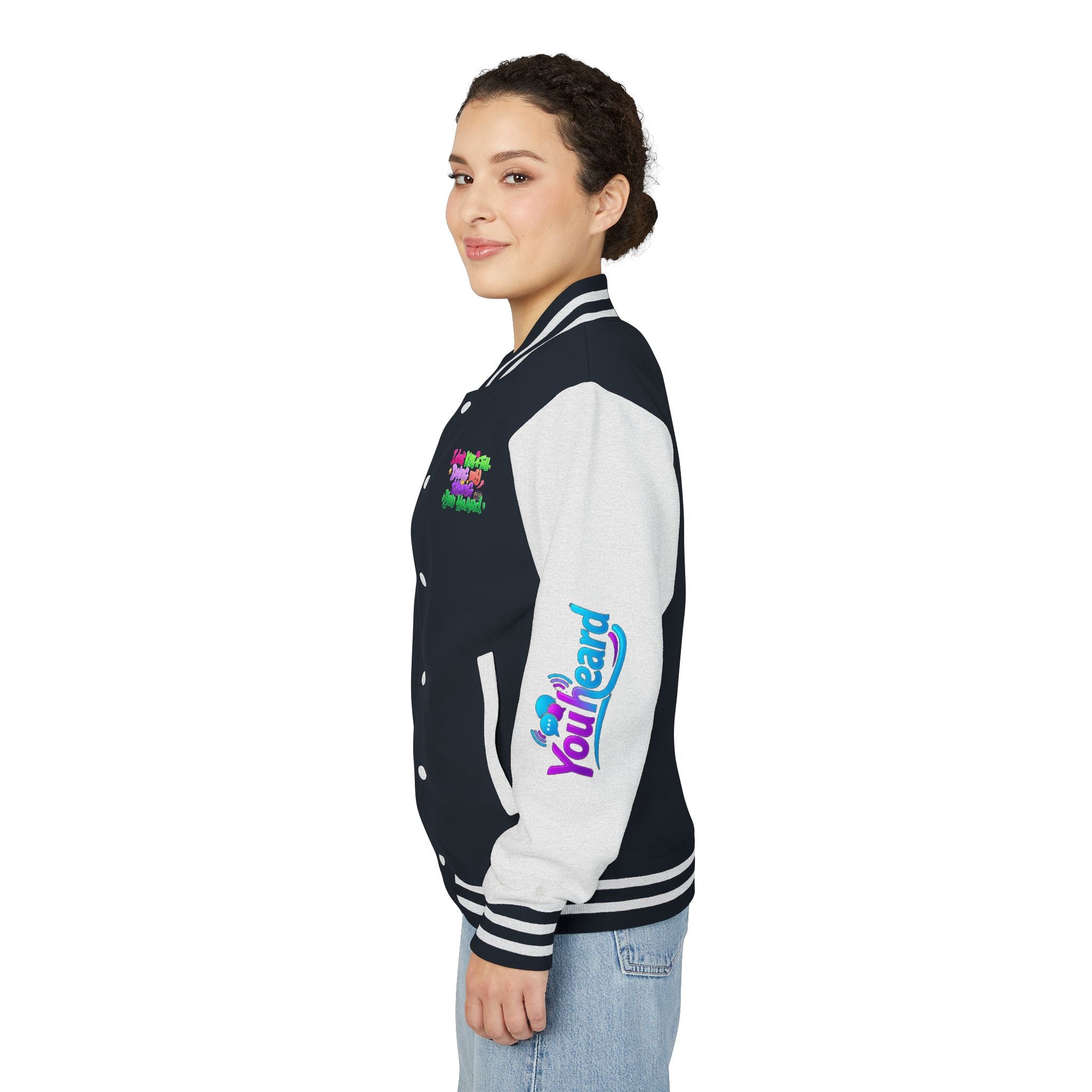 Letterman Jacket — "I Don't Kiss-N-Tell, Doing My Thang You Heard" Colorful Streetwear
