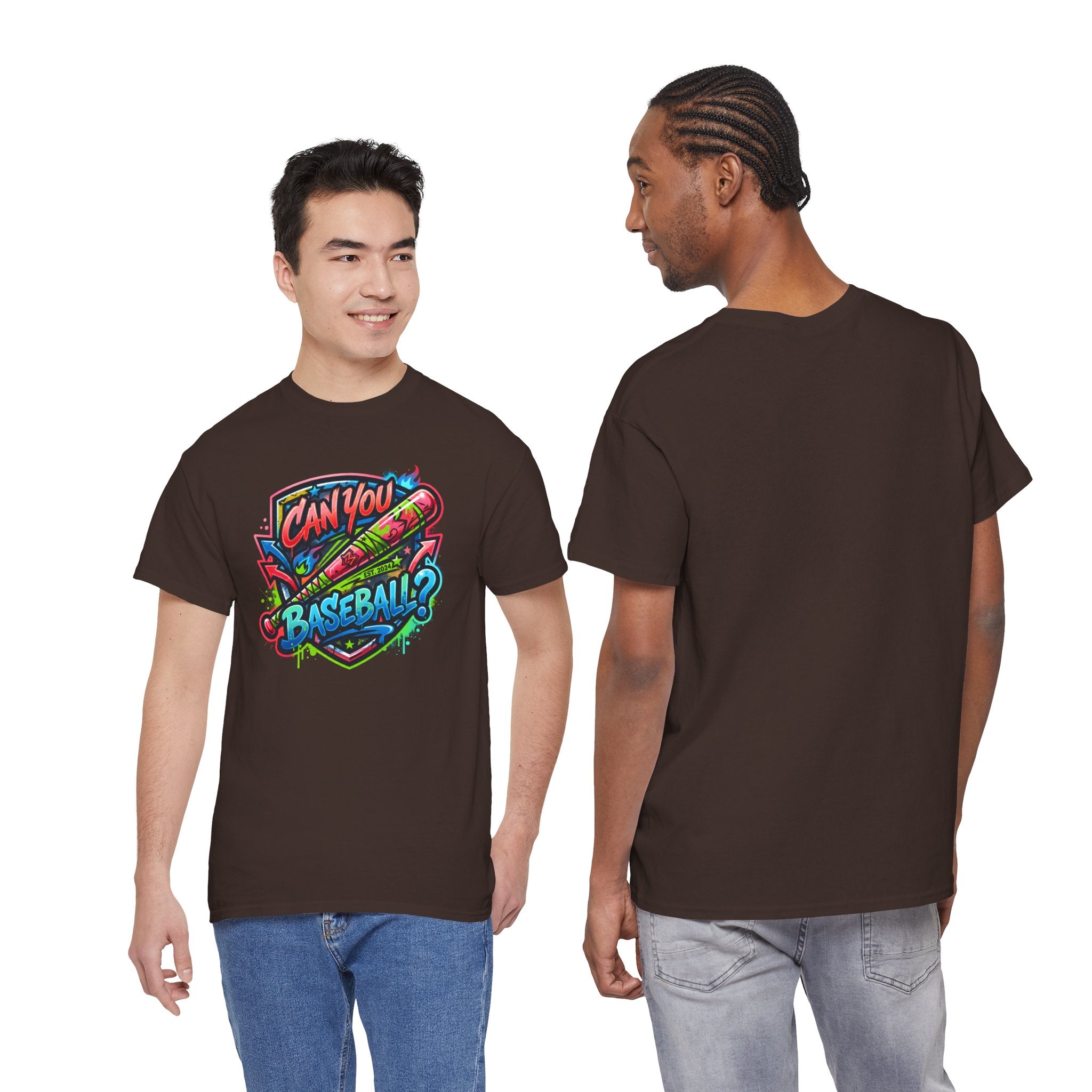 Can You Baseball? T-Shirt — Colorful Retro Baseball Graphic Tee