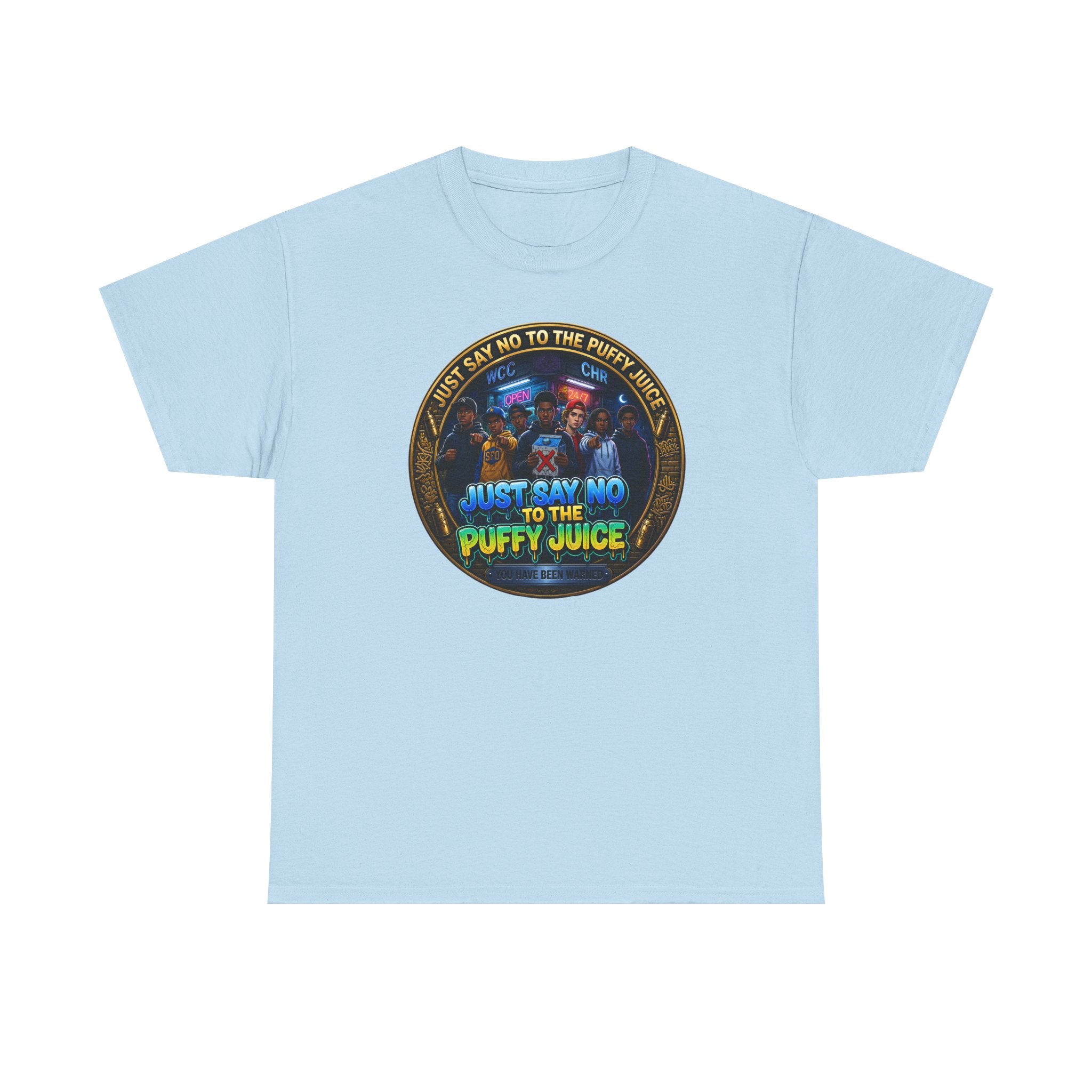 "Just Say No to the Puffy Juice "Tee – Anti-Party Vintage Graphic T-Shirt